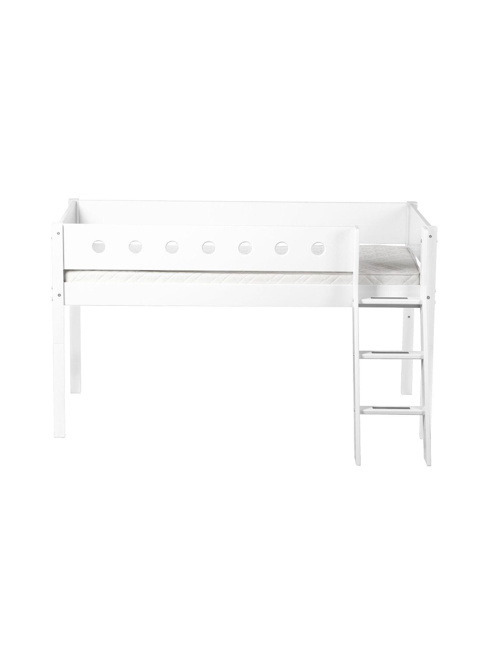 MID-HIGH SINGLE BED WHITE (90X200)