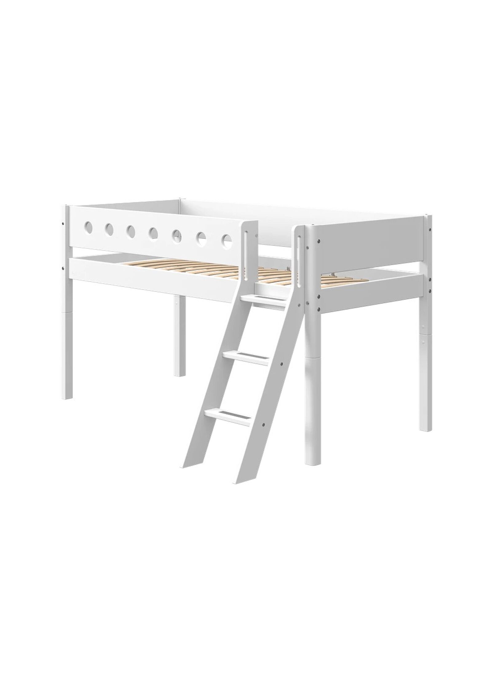 MID-HIGH SINGLE BED WHITE (90X200)