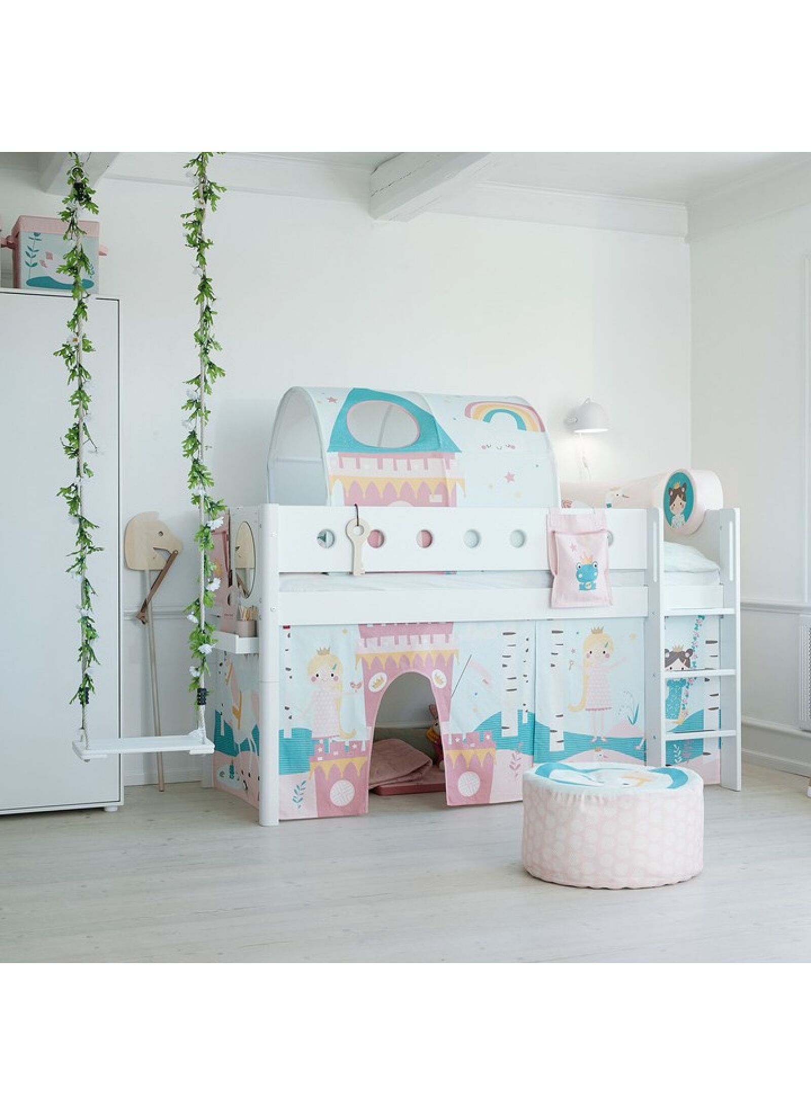 MID-HIGH SINGLE BED WHITE (90X200)