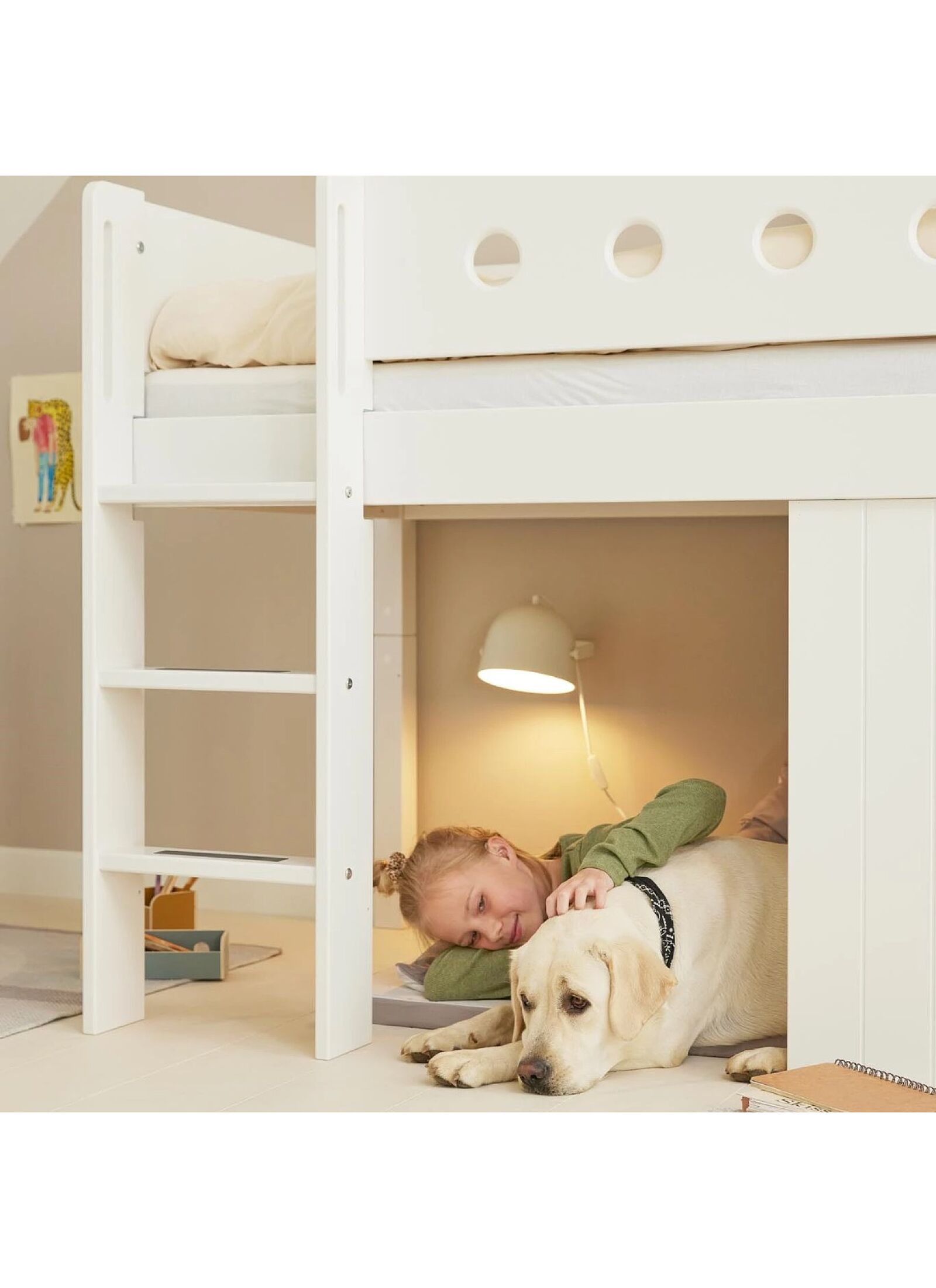 MID-HIGH SINGLE BED WHITE (90X200)