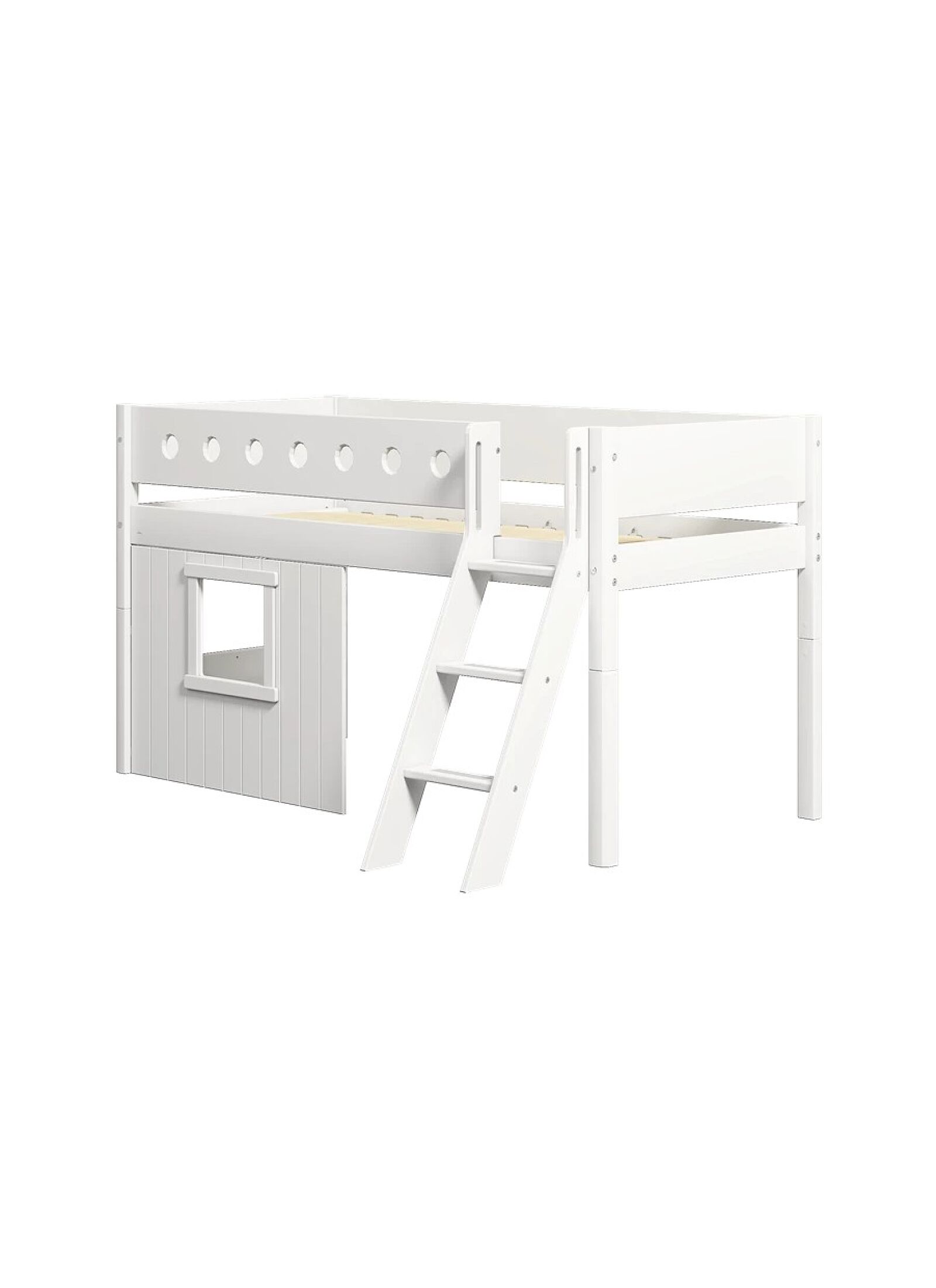 MID-HIGH SINGLE BED WHITE (90X200)