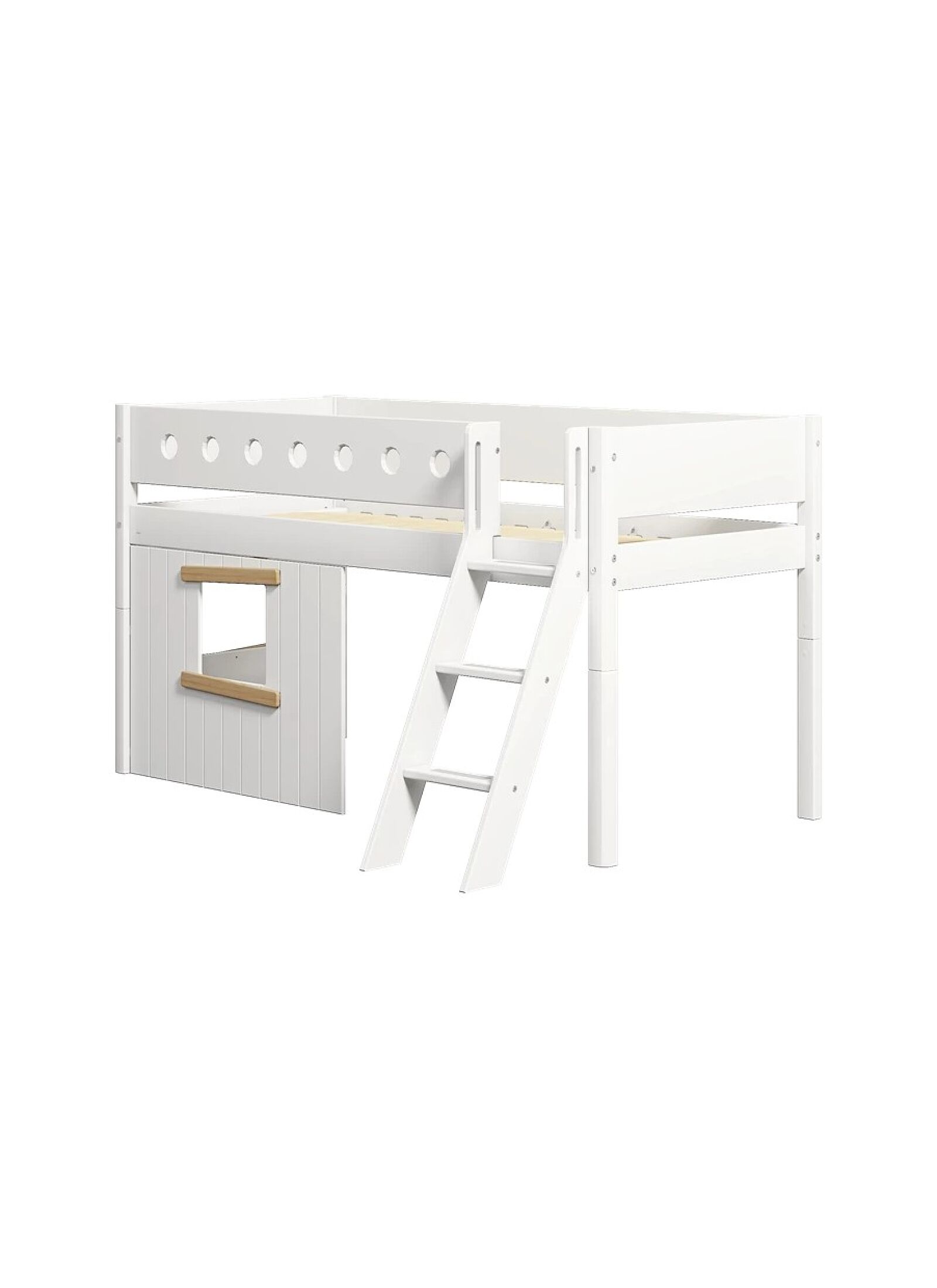 MID-HIGH SINGLE BED WHITE (90X200)