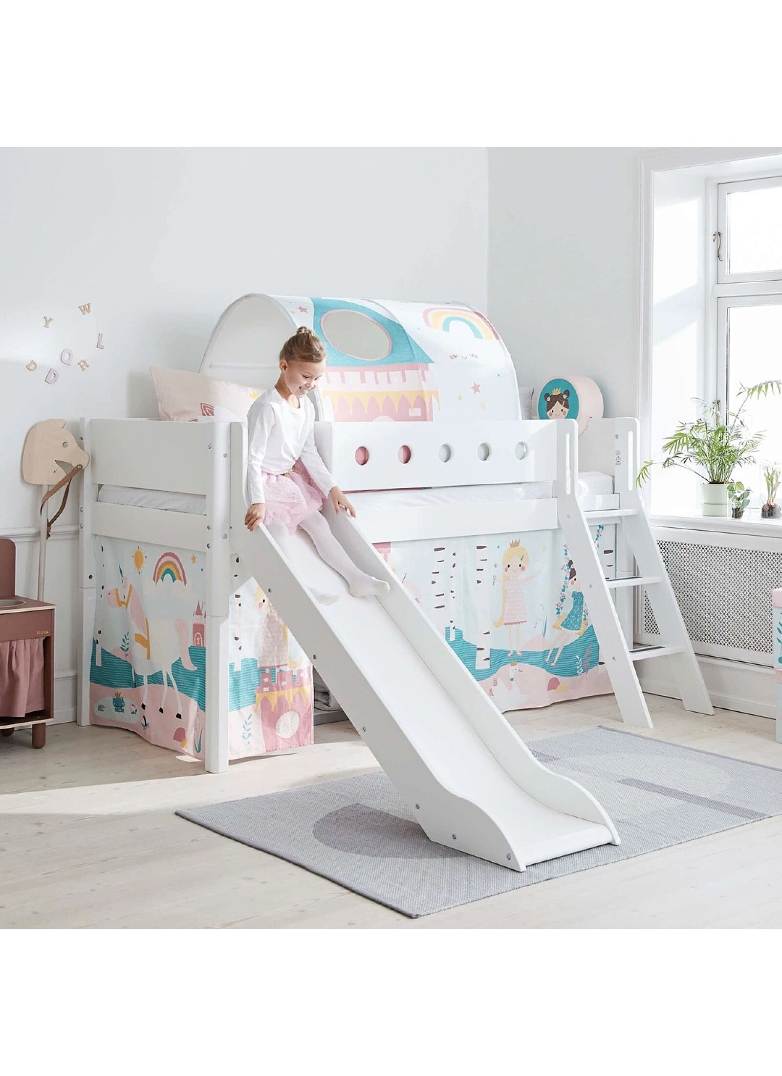 MID-HIGH SINGLE BED WHITE (90X200)