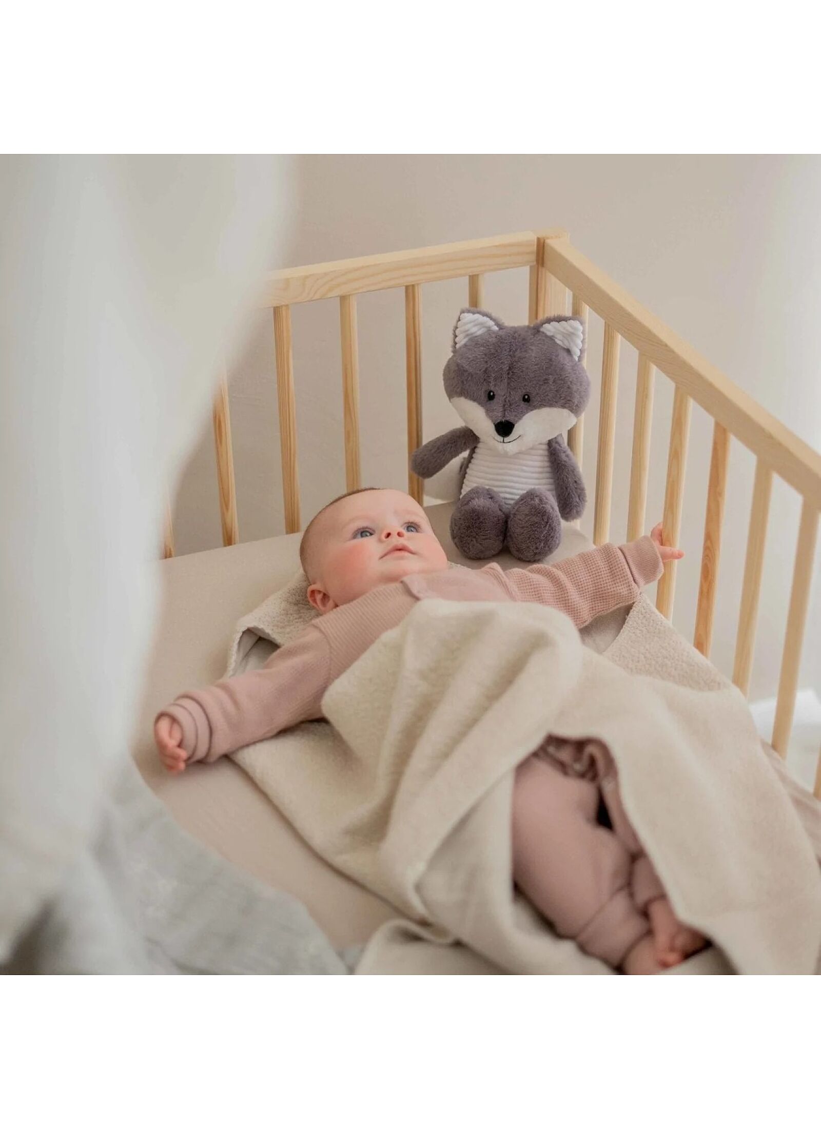 BABY COMFORTER ROBIN GREY