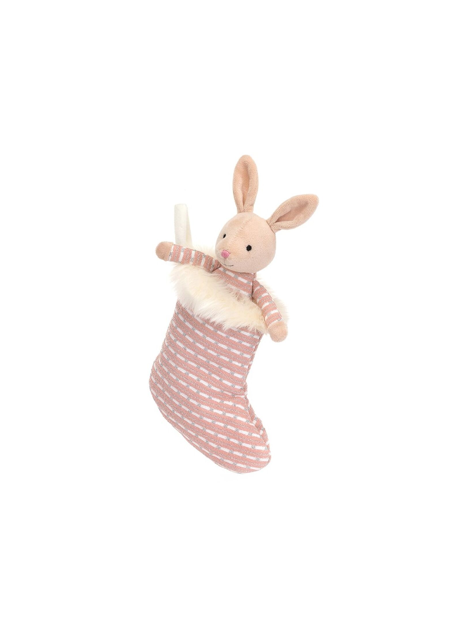 SOFT TOY SHIMMER STOCKING BUNNY