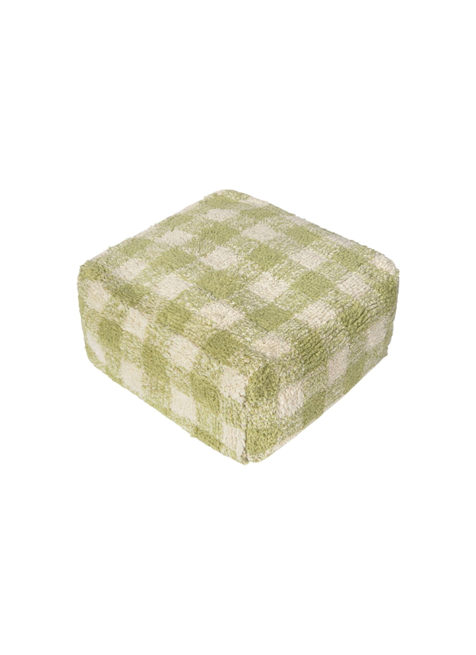FLOOR CUSHION VICHY MATCHA