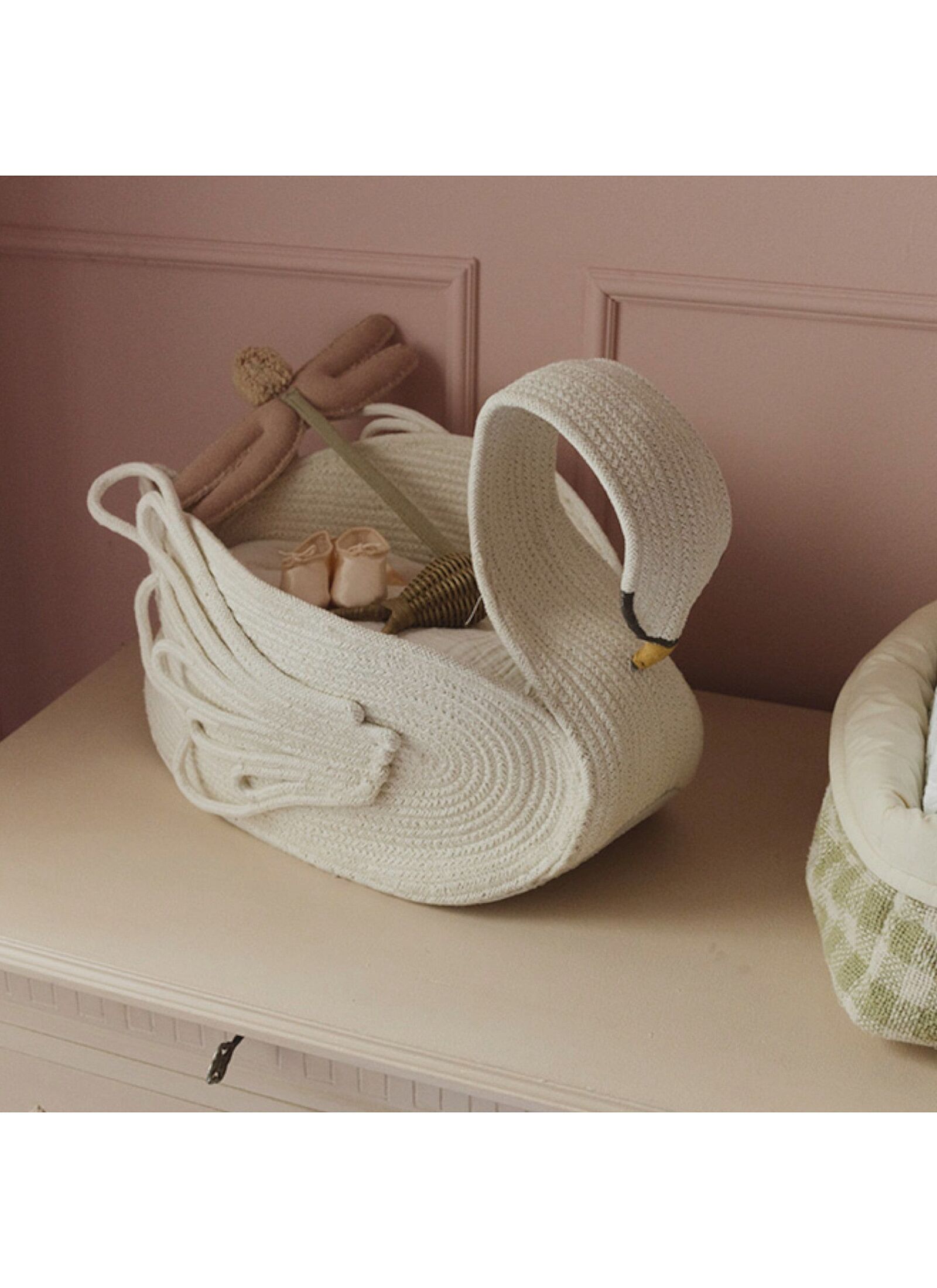 BASKET BABY SWAN (55X25)