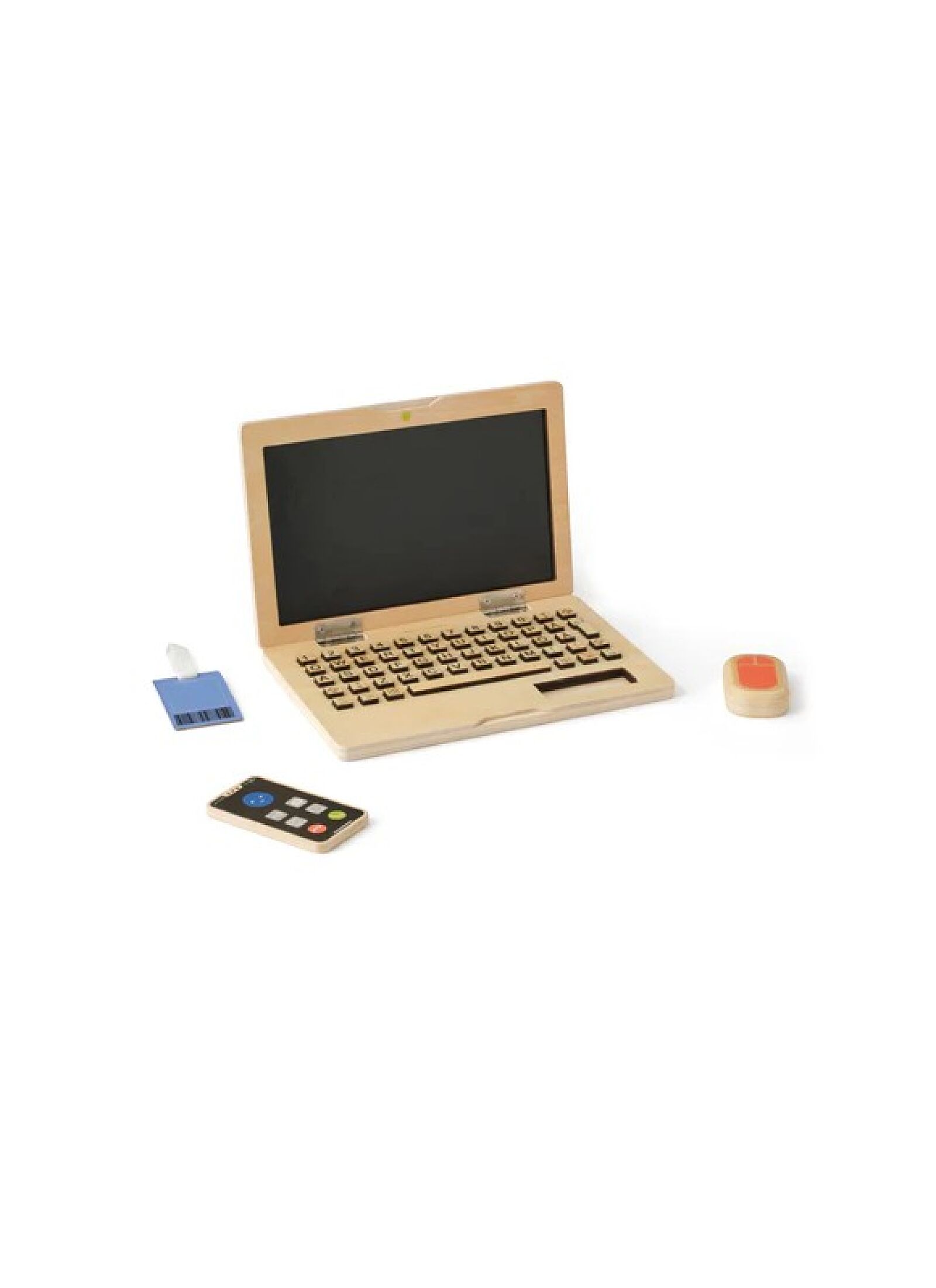 WOODEN TOY DESK SET-LAPTOP