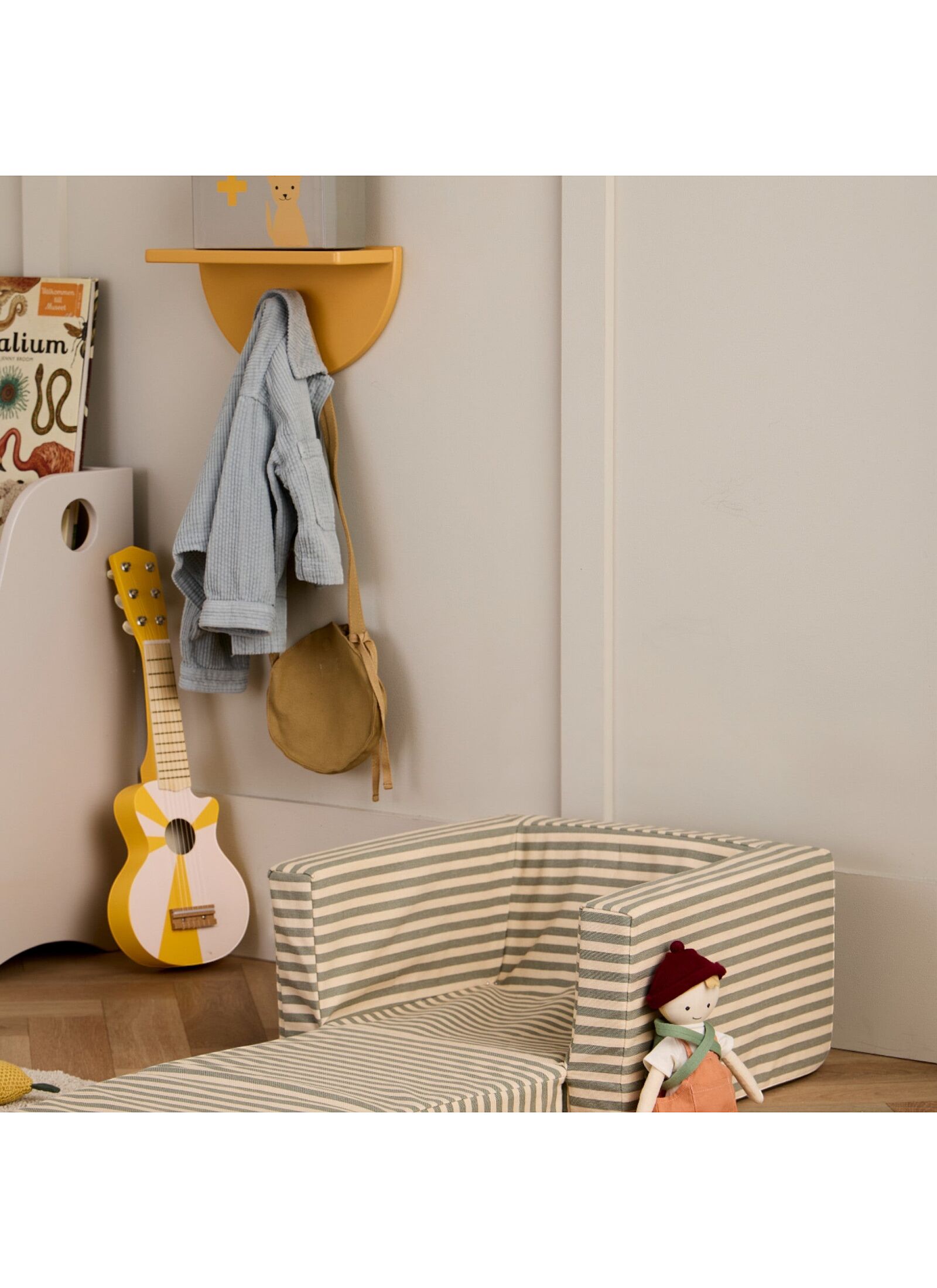 FOLDING ARMCHAIR KID'S BASE STRIPE