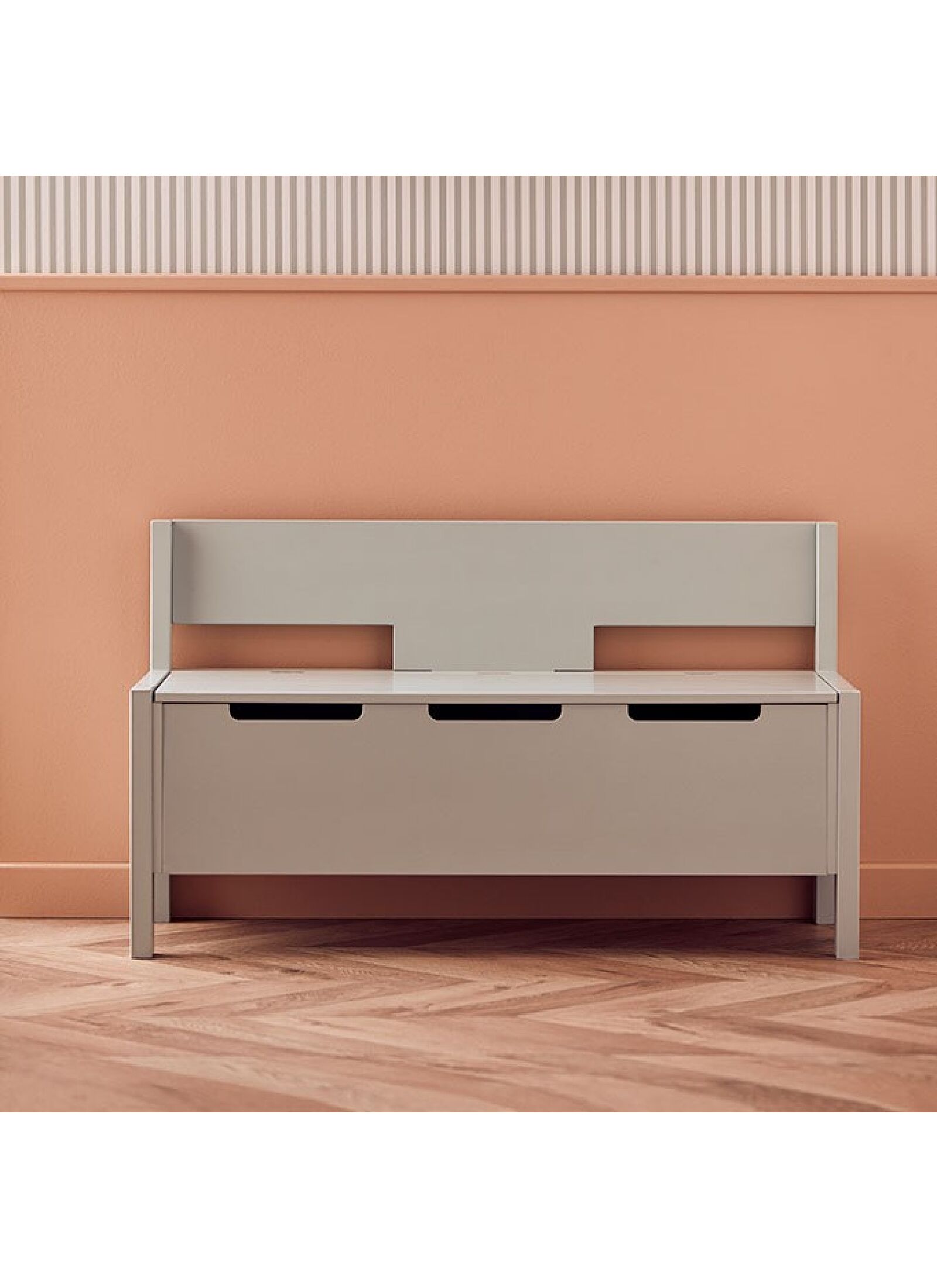 BENCH WITH STORAGE LIGHT GREEN