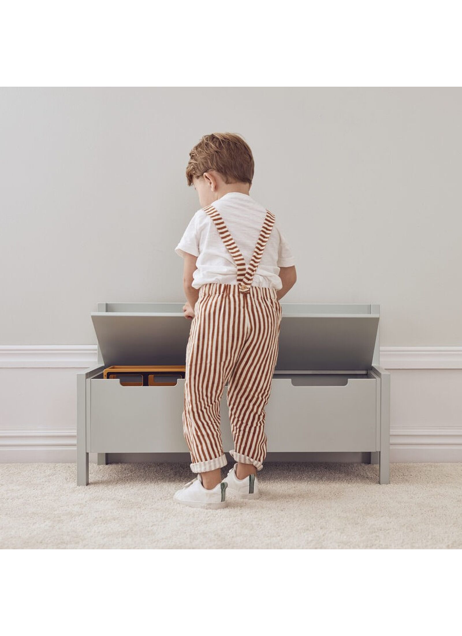 BENCH WITH STORAGE LIGHT GREEN