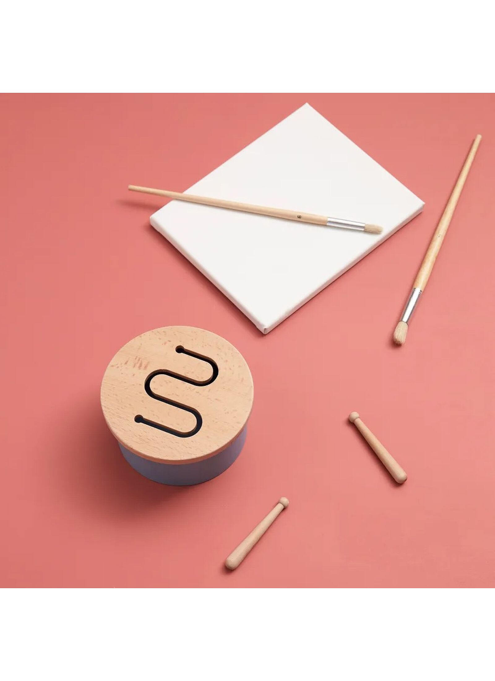 WOODEN DRUM MINI TURQUOISE