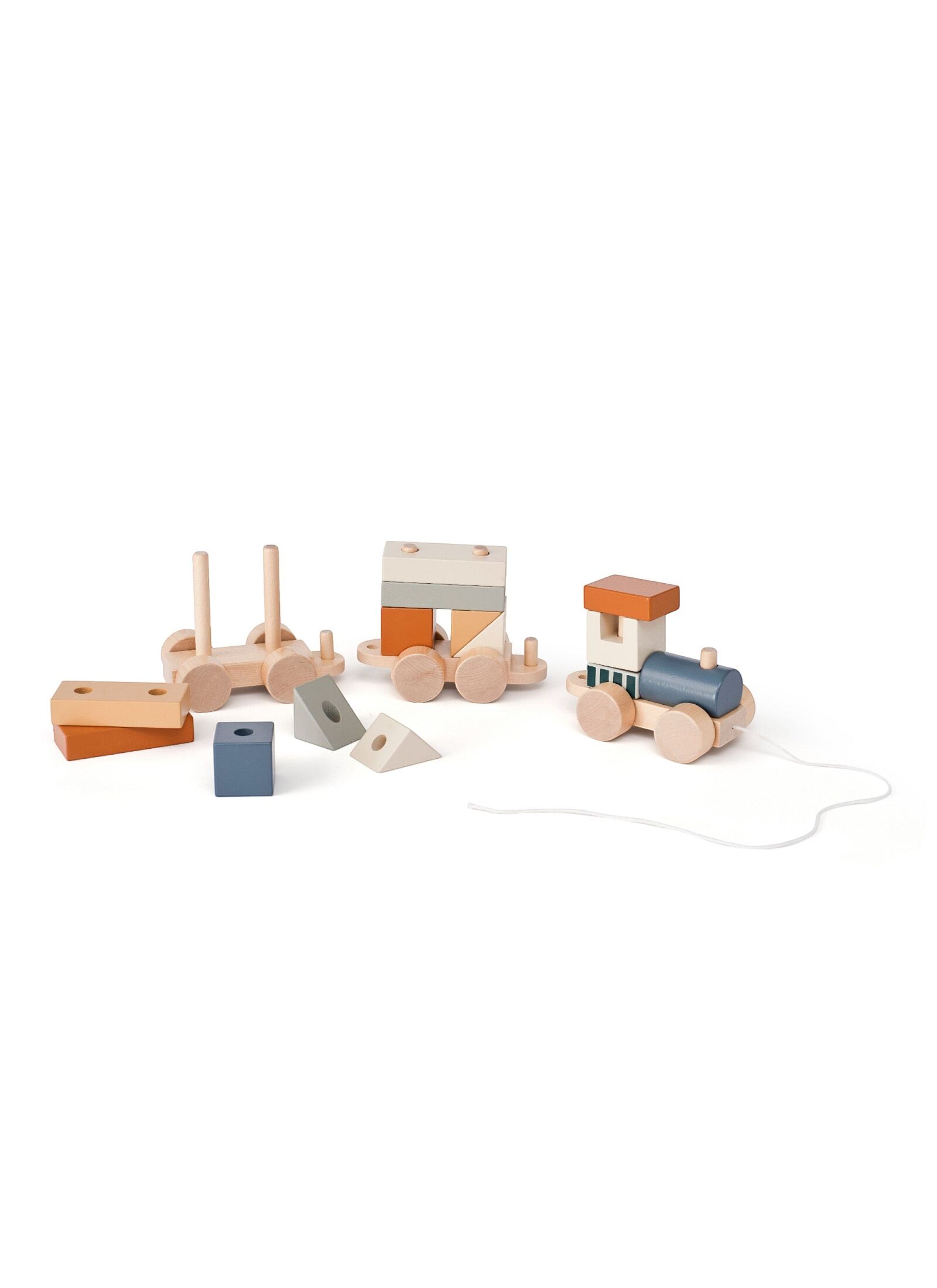 WOODEN TRAIN WITH SORTING BLOCKS