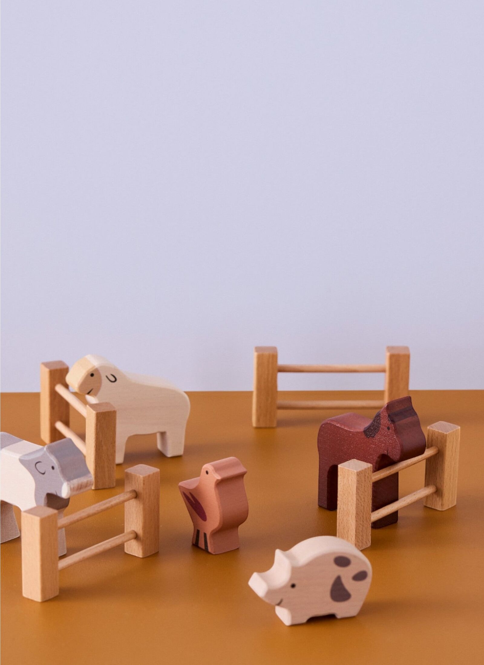 WOODEN ANIMALS OF AIDEN'S FARM
