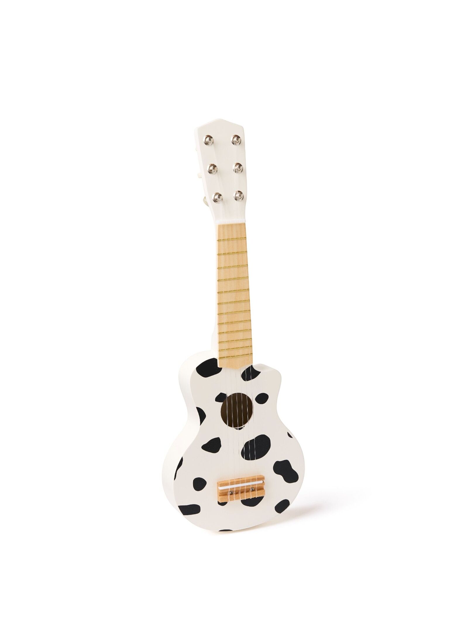 WOODEN GUITAR KID'S MUSIC WHITE-BLACK