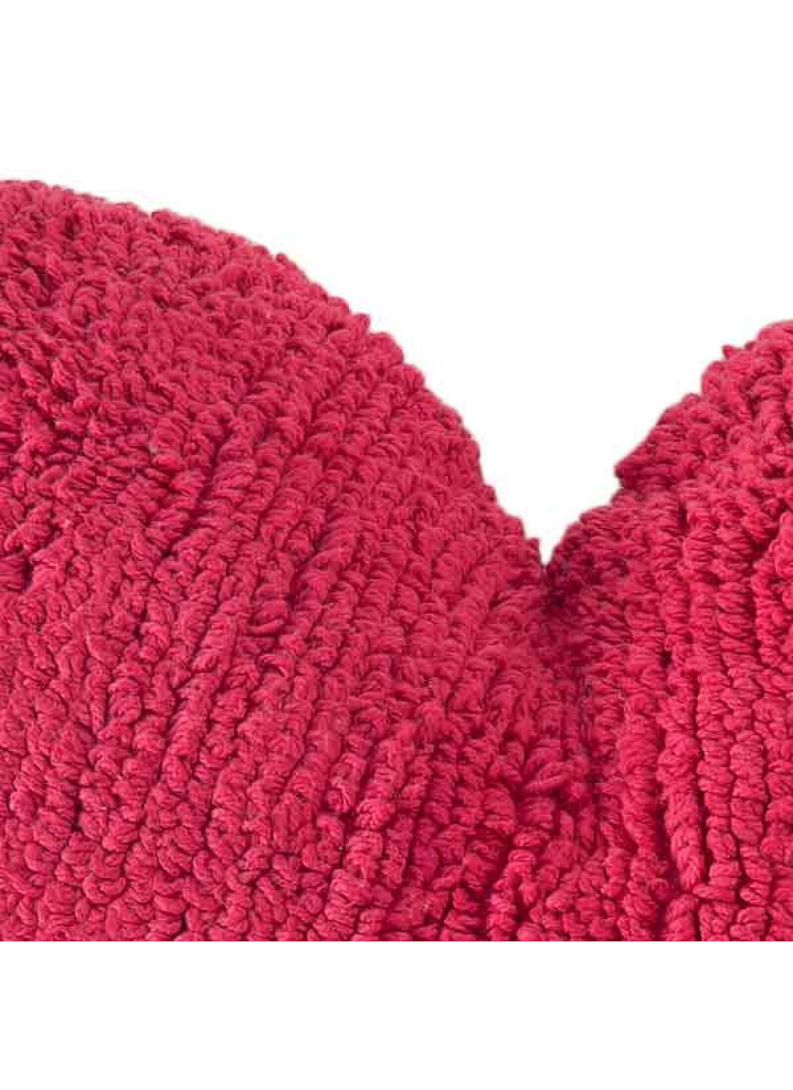CUSHION HEART FUCHSIA
