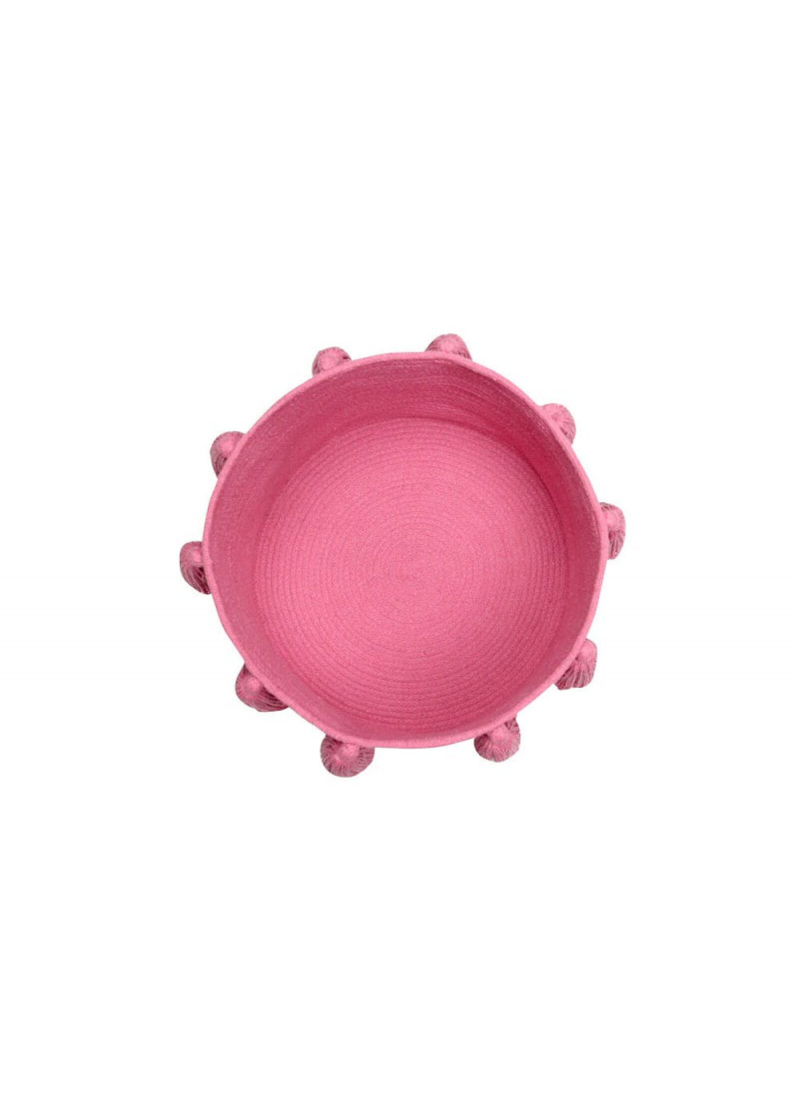 BASKET TASSELS FUCHSIA (30X45)