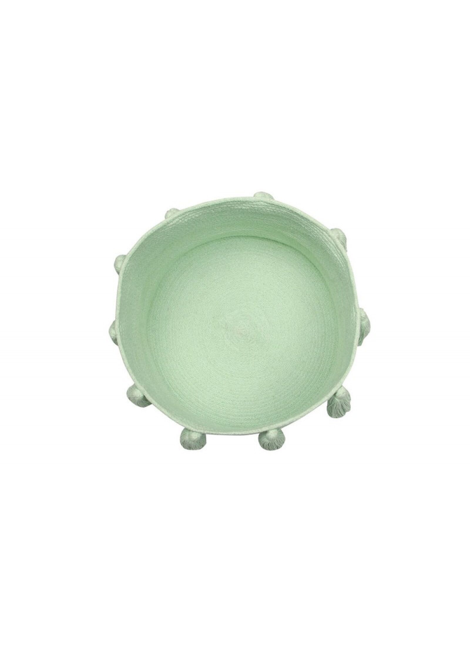 BASKET TASSELS SOFT MINT (30X45)