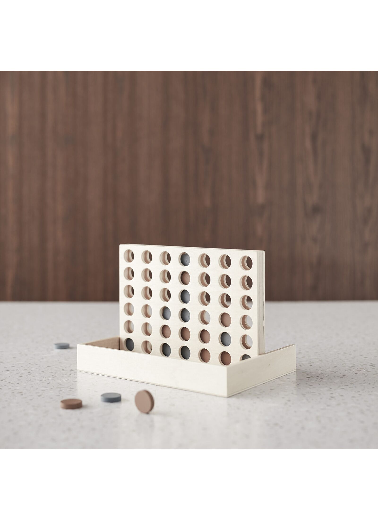 WOODEN '4 IN A ROW' GAME