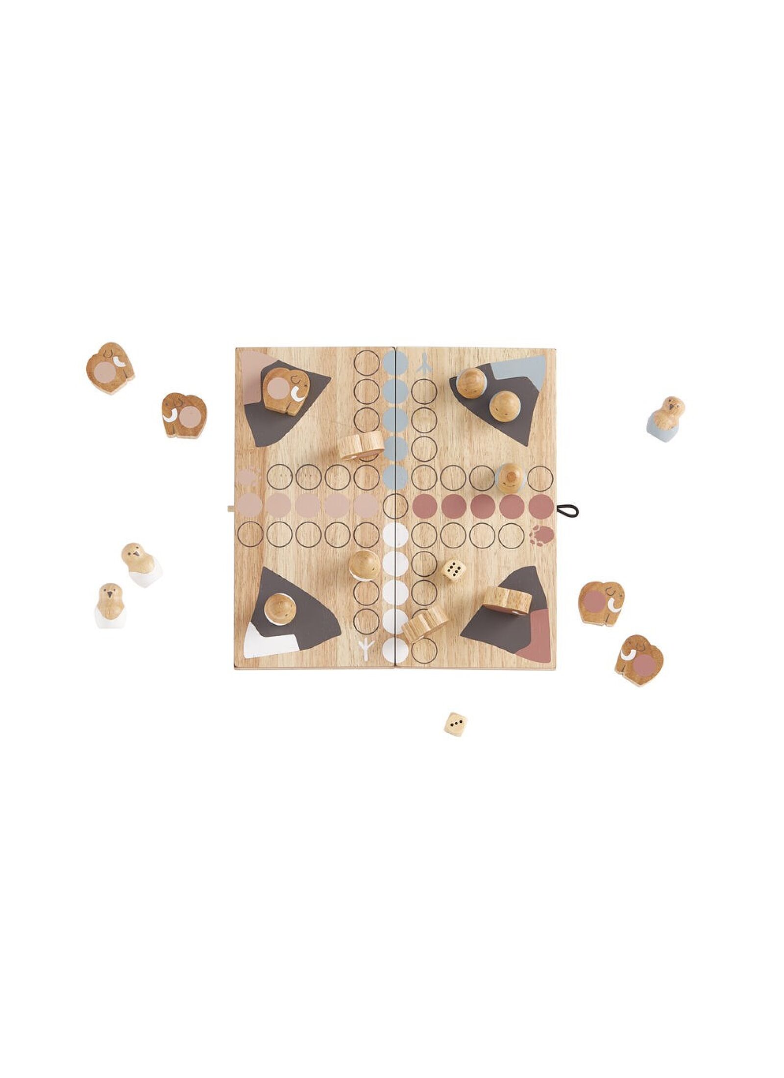 WOODEN LUDO GAME NEON