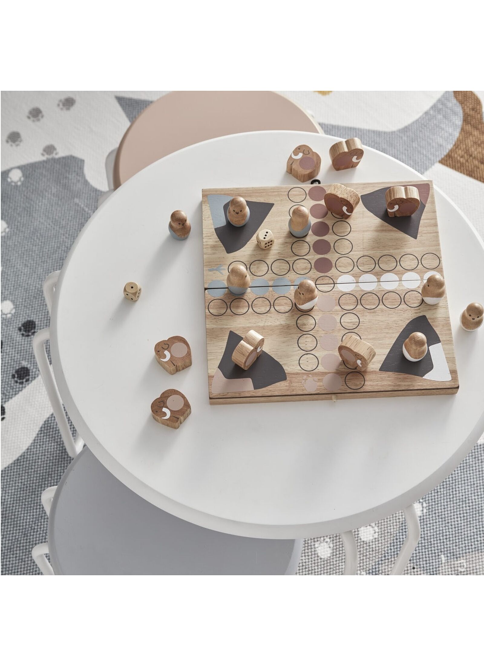 WOODEN LUDO GAME NEON