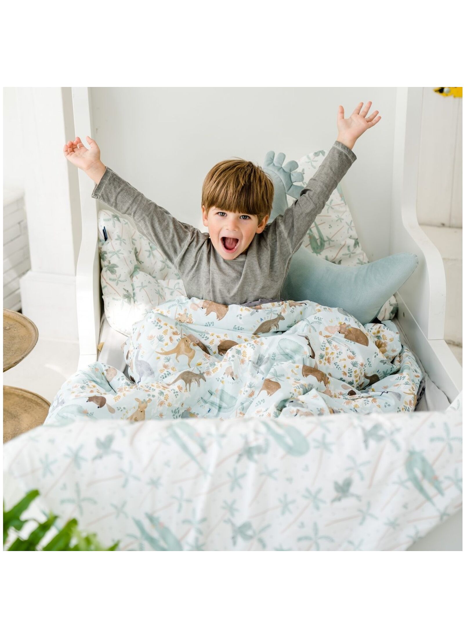 CRIB BLANKET (110X140) DUNDEE &AMP; FRIENDS BLUE GREY