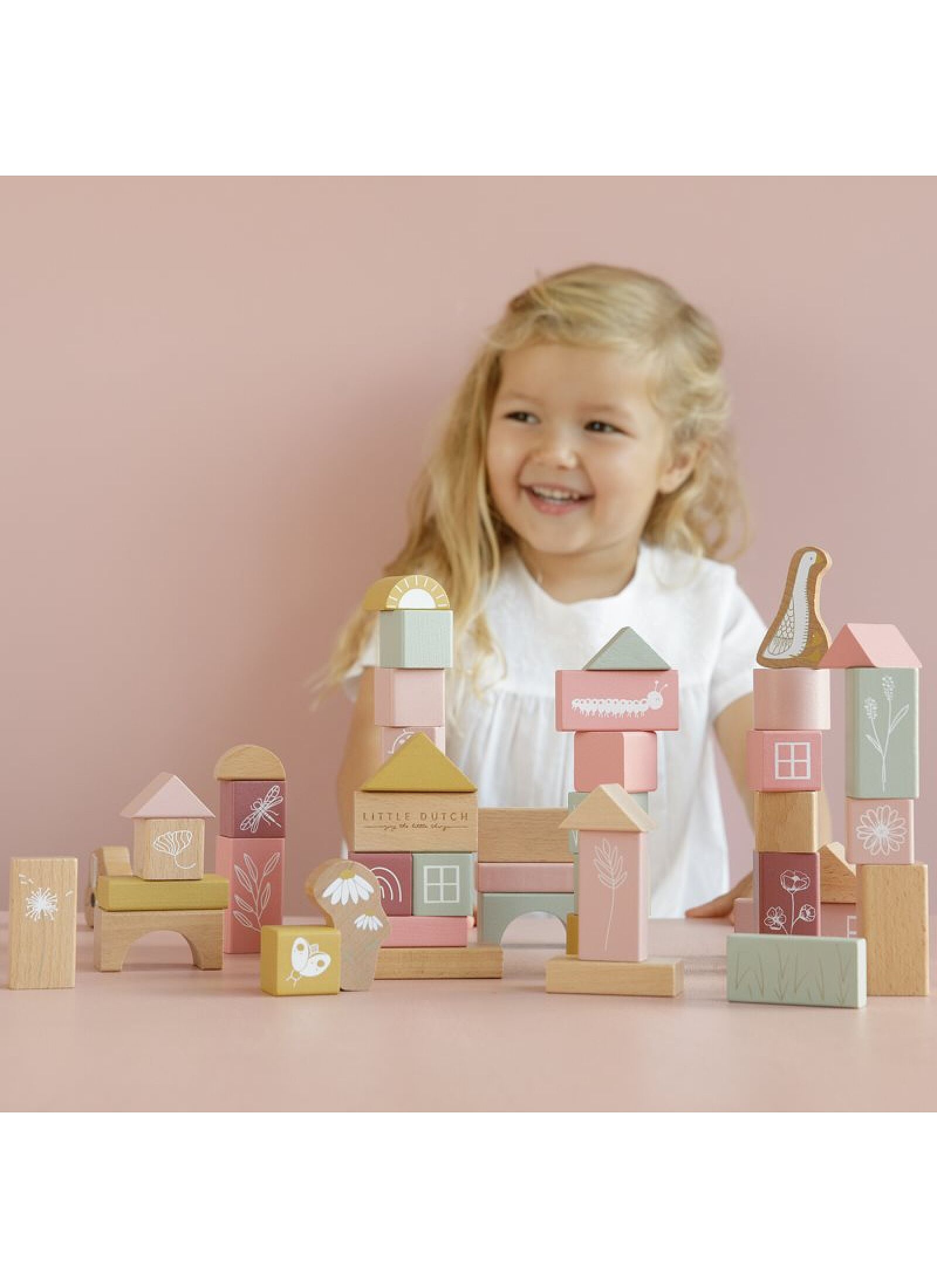 BUILDING BLOCKS LITTLE GOOSE PINK