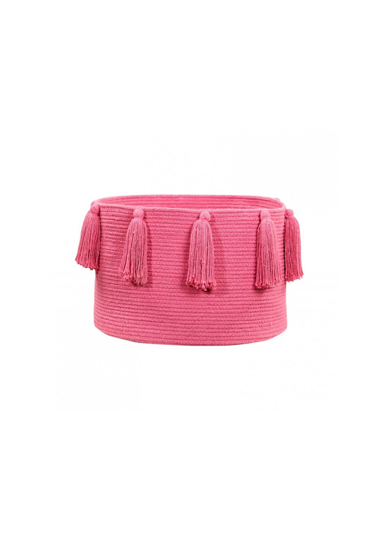 BASKET TASSELS FUCHSIA (30X45)