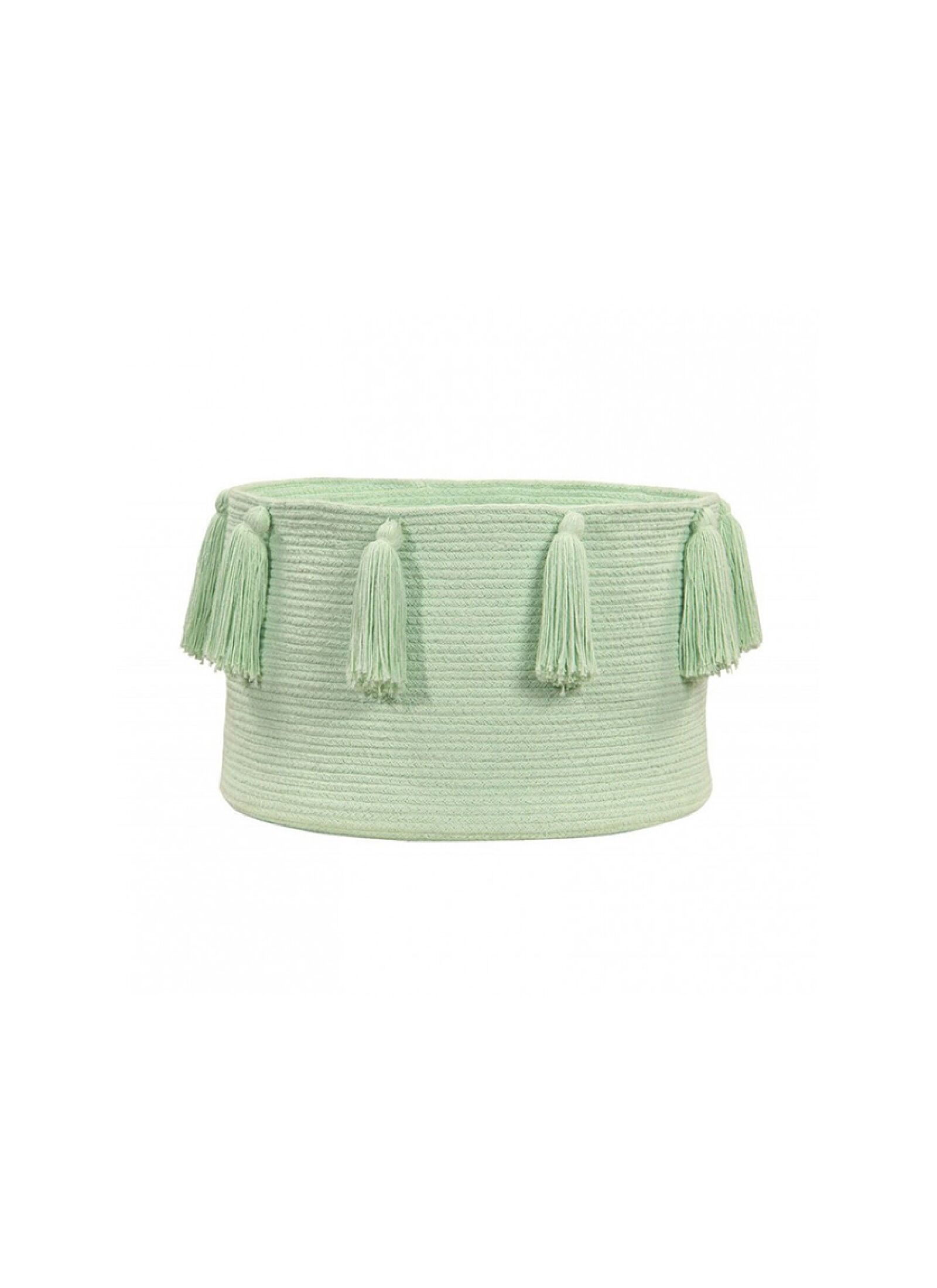 BASKET TASSELS SOFT MINT (30X45)