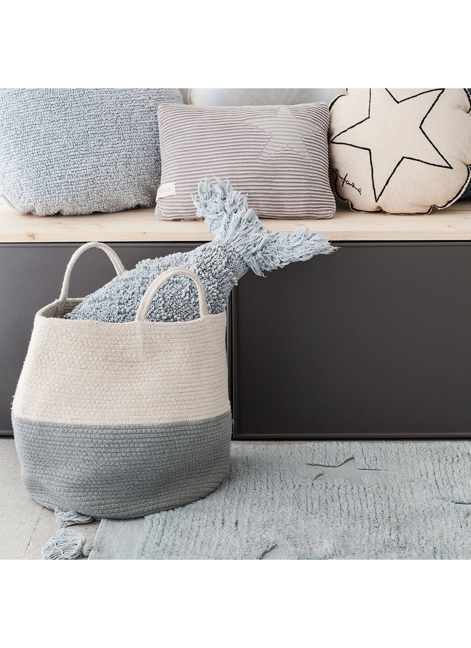 BASKET ZOCO BLUE-NATURAL (30X35)