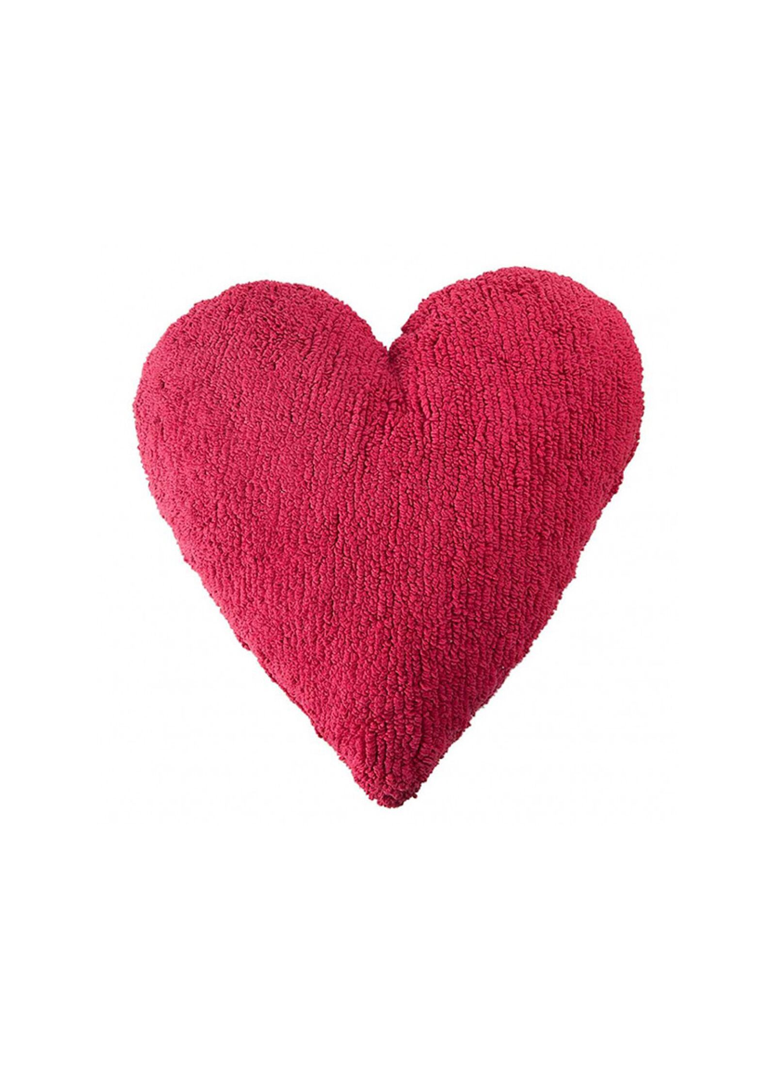 CUSHION HEART FUCHSIA