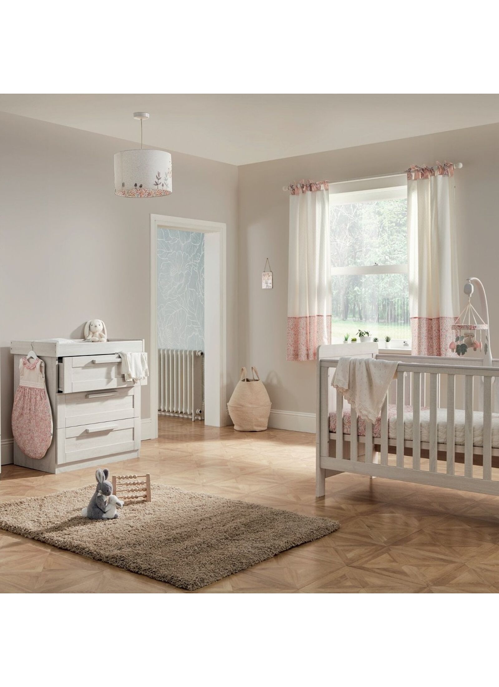 CRIB &AMP; DRESSER-CHANGER UNIT ATLAS NIMBUS WHITE