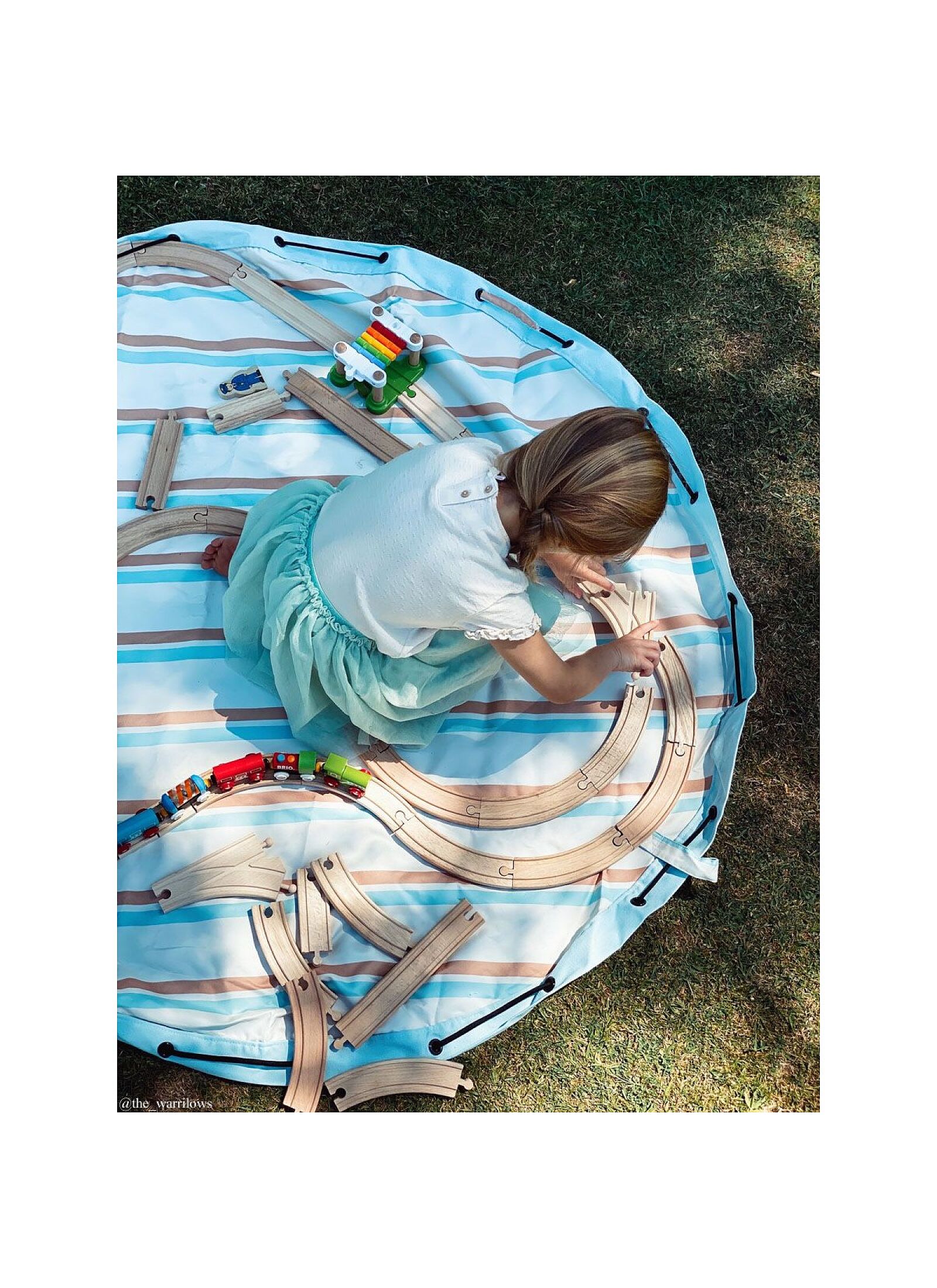 OUTDOOR PLAY MAT-STORAGE BAG STRIPES