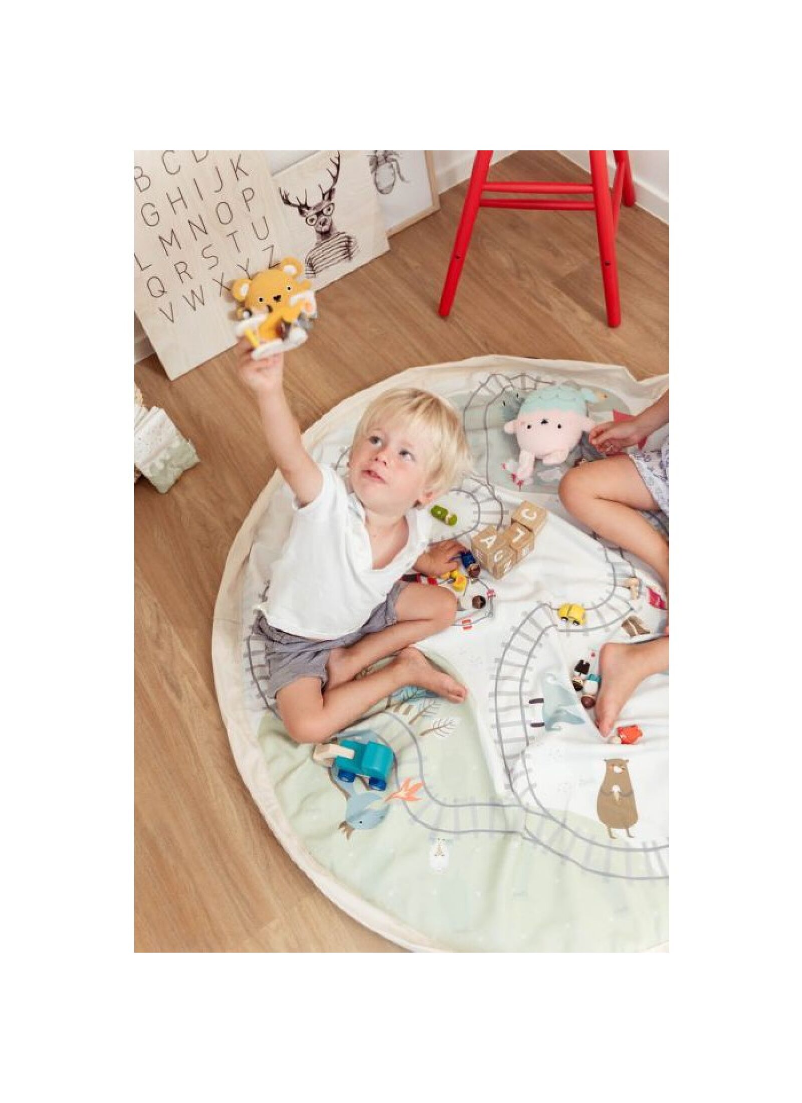 PLAY MAT-STORAGE BAG TRAINMAP-BEARS