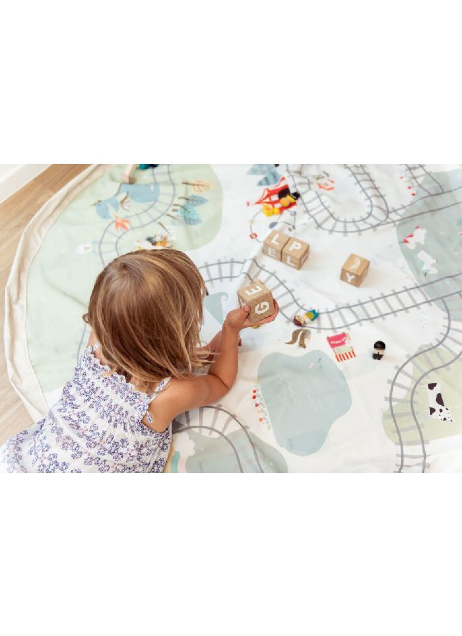PLAY MAT-STORAGE BAG TRAINMAP-BEARS