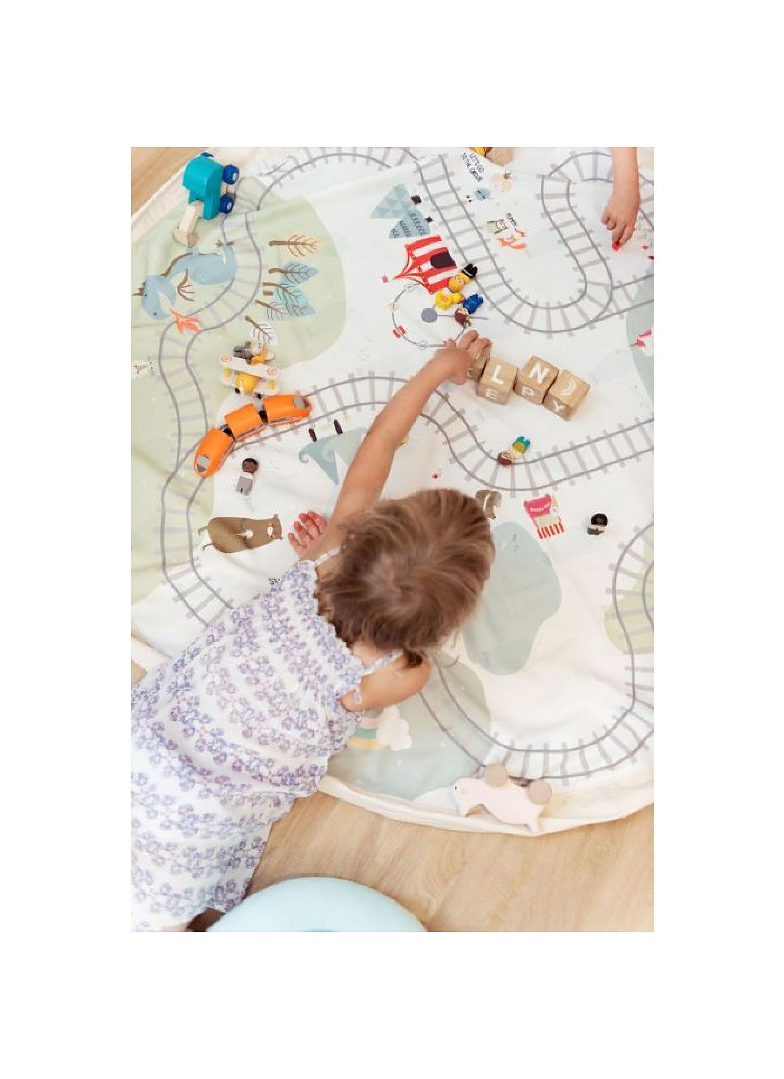 PLAY MAT-STORAGE BAG TRAINMAP-BEARS