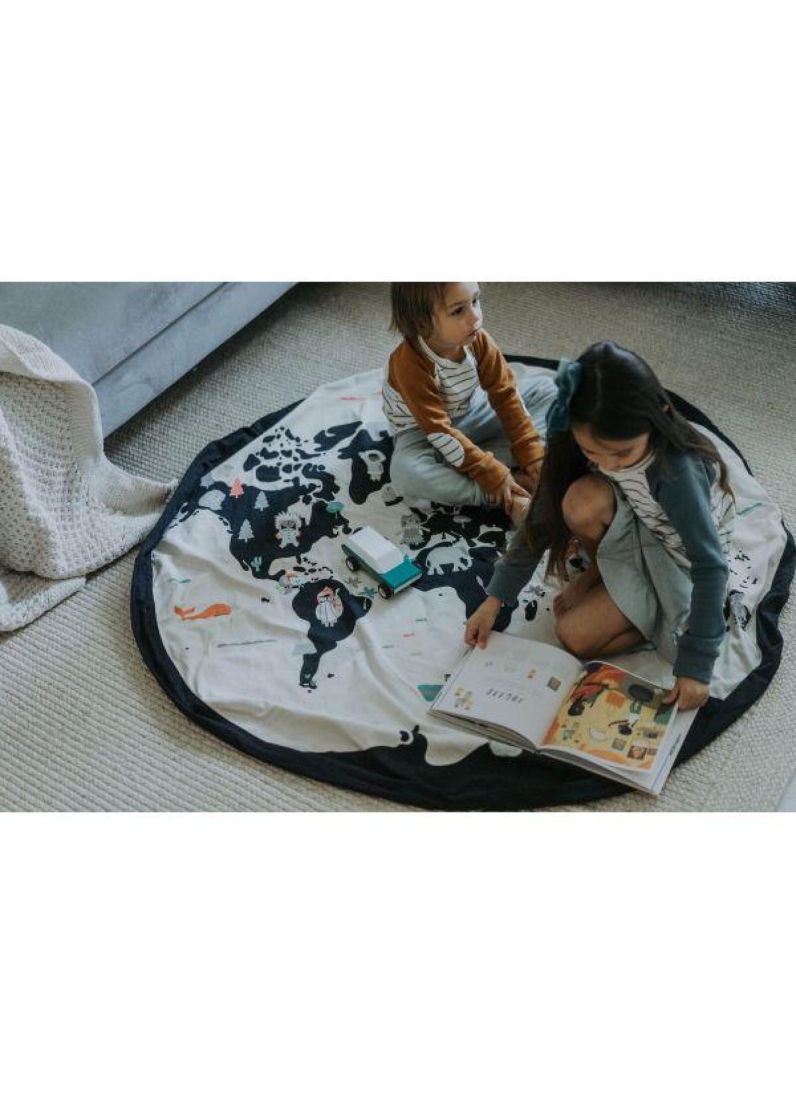 PLAY MAT-STORAGE BAG WORLD MAP