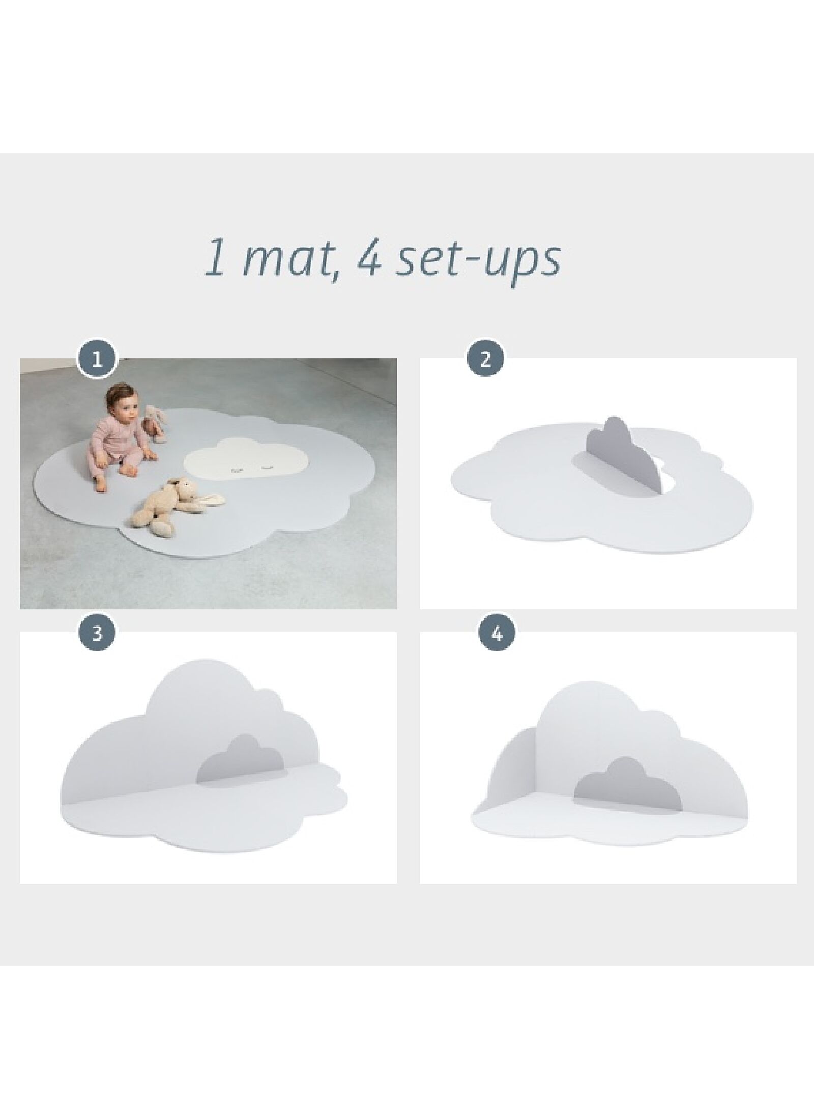 PLAY MAT LARGE CLOUD GREY