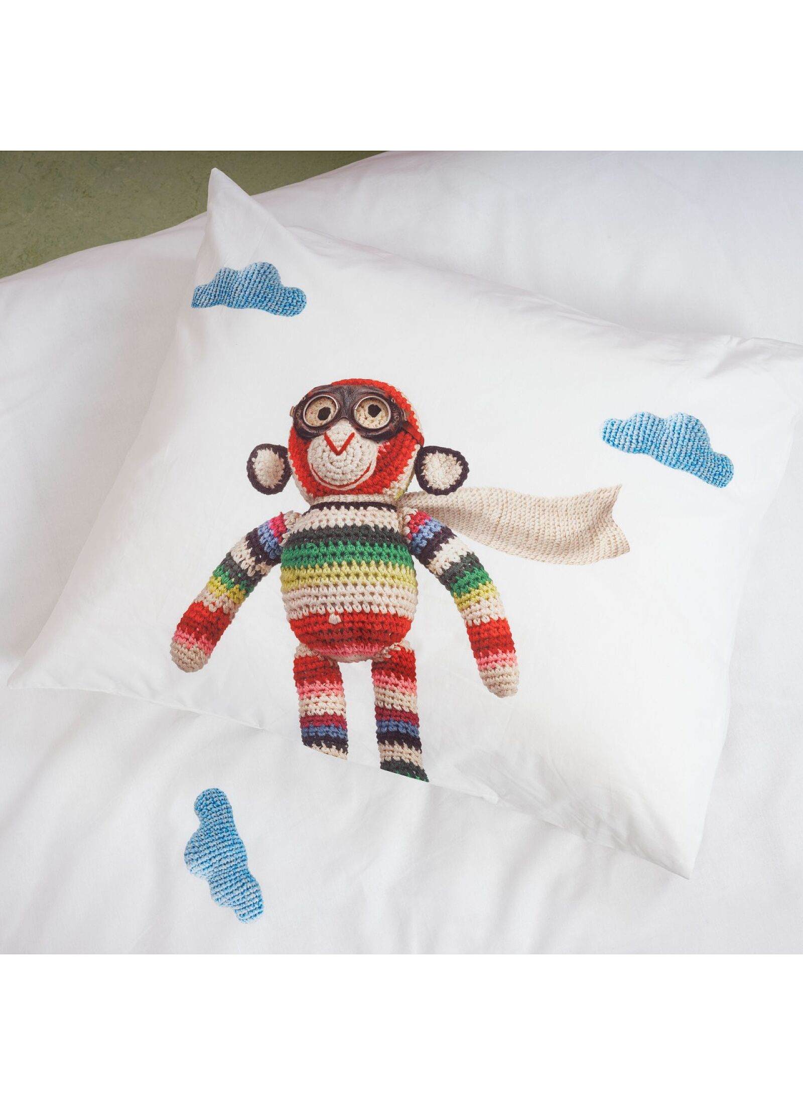 SINGLE DUVET COVER AIRPLANE MONKEY