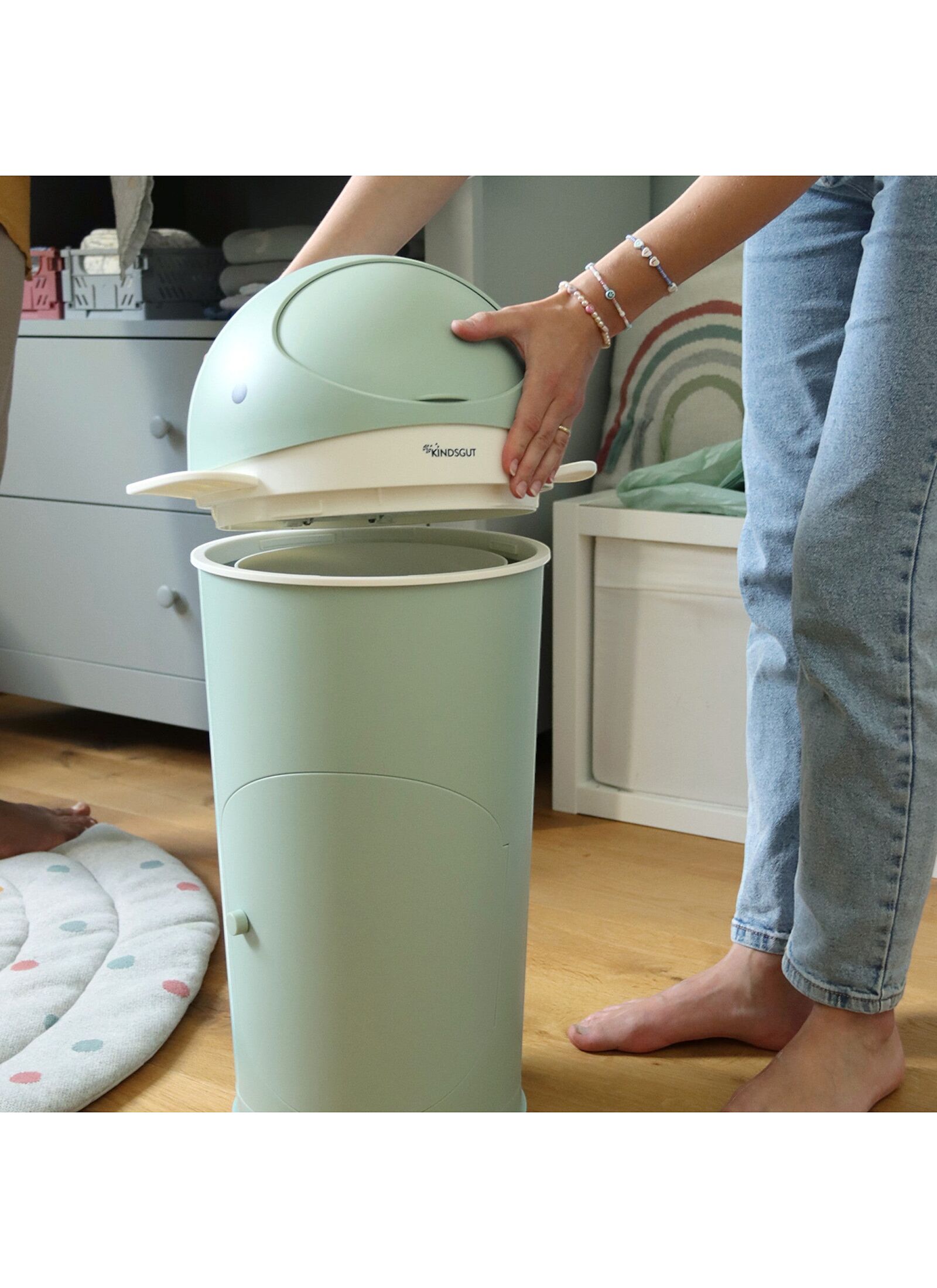 DIAPER DISPOSAL BIN WHALE GREEN