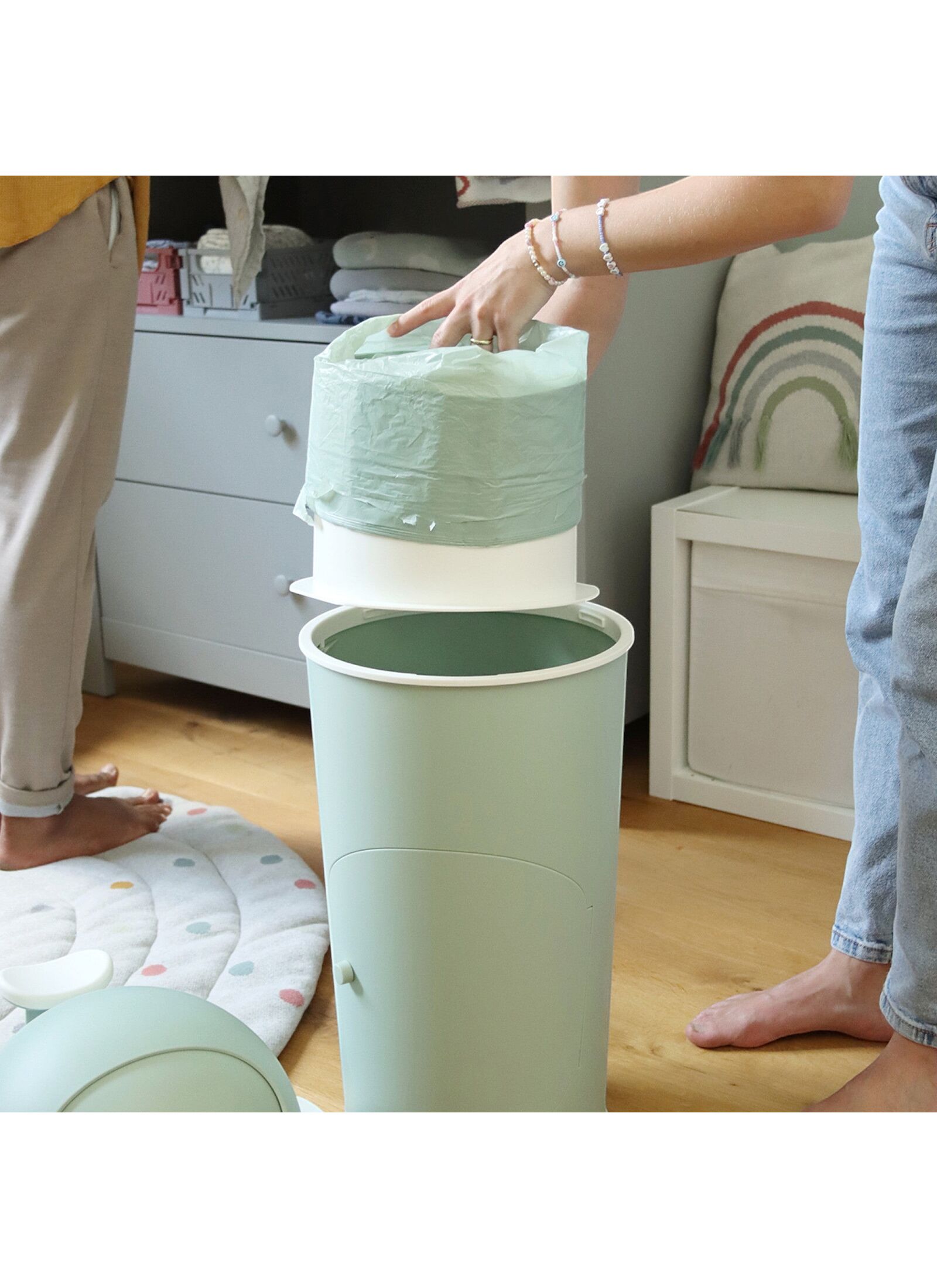 DIAPER DISPOSAL BIN WHALE GREEN