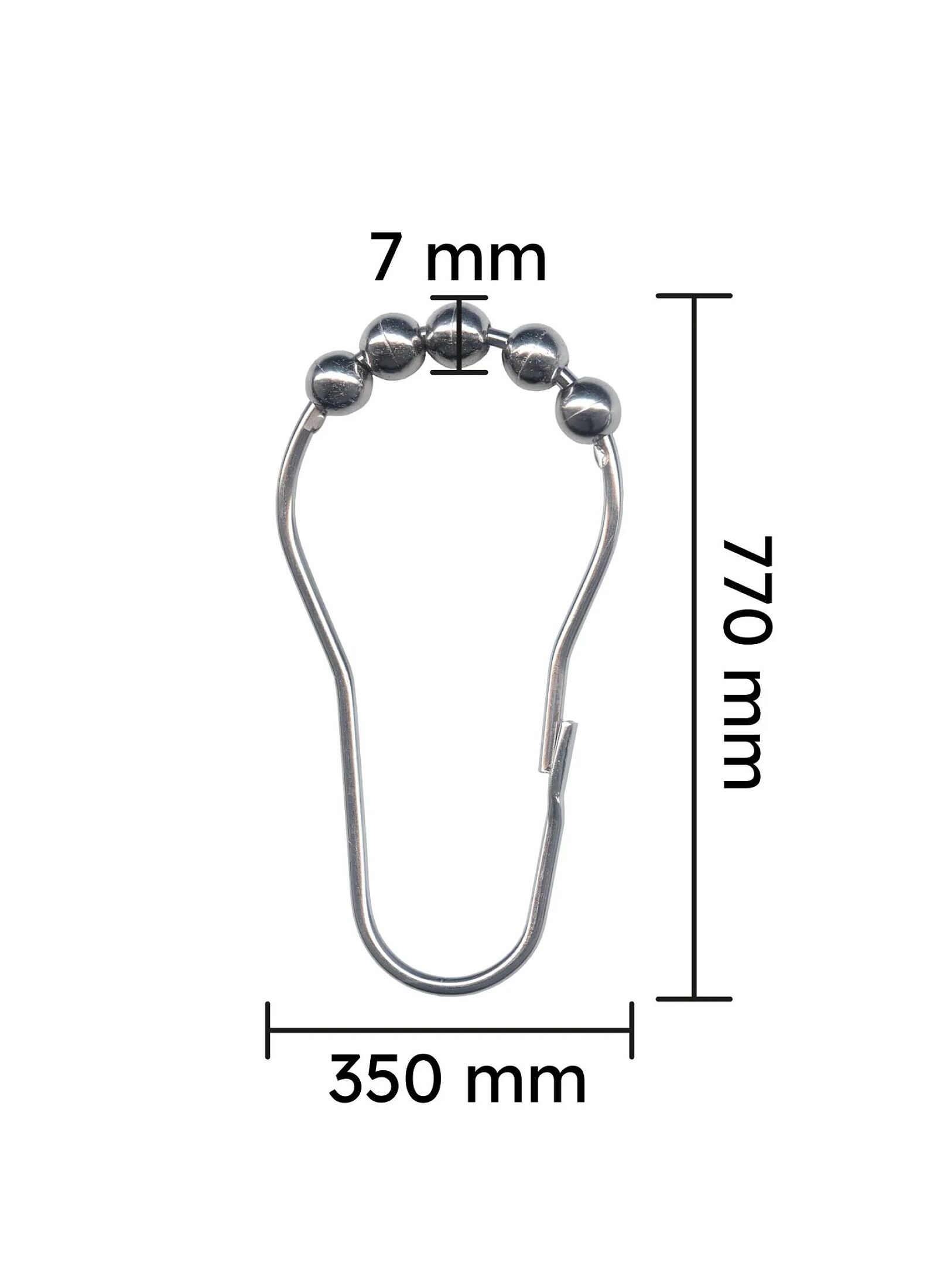 BATH ROD TELESCOPIC 125-220CM BLACK