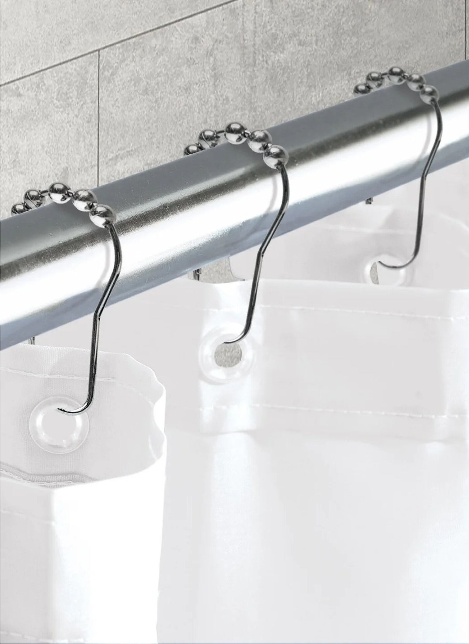 BATH ROD TELESCOPIC 125-220CM BLACK