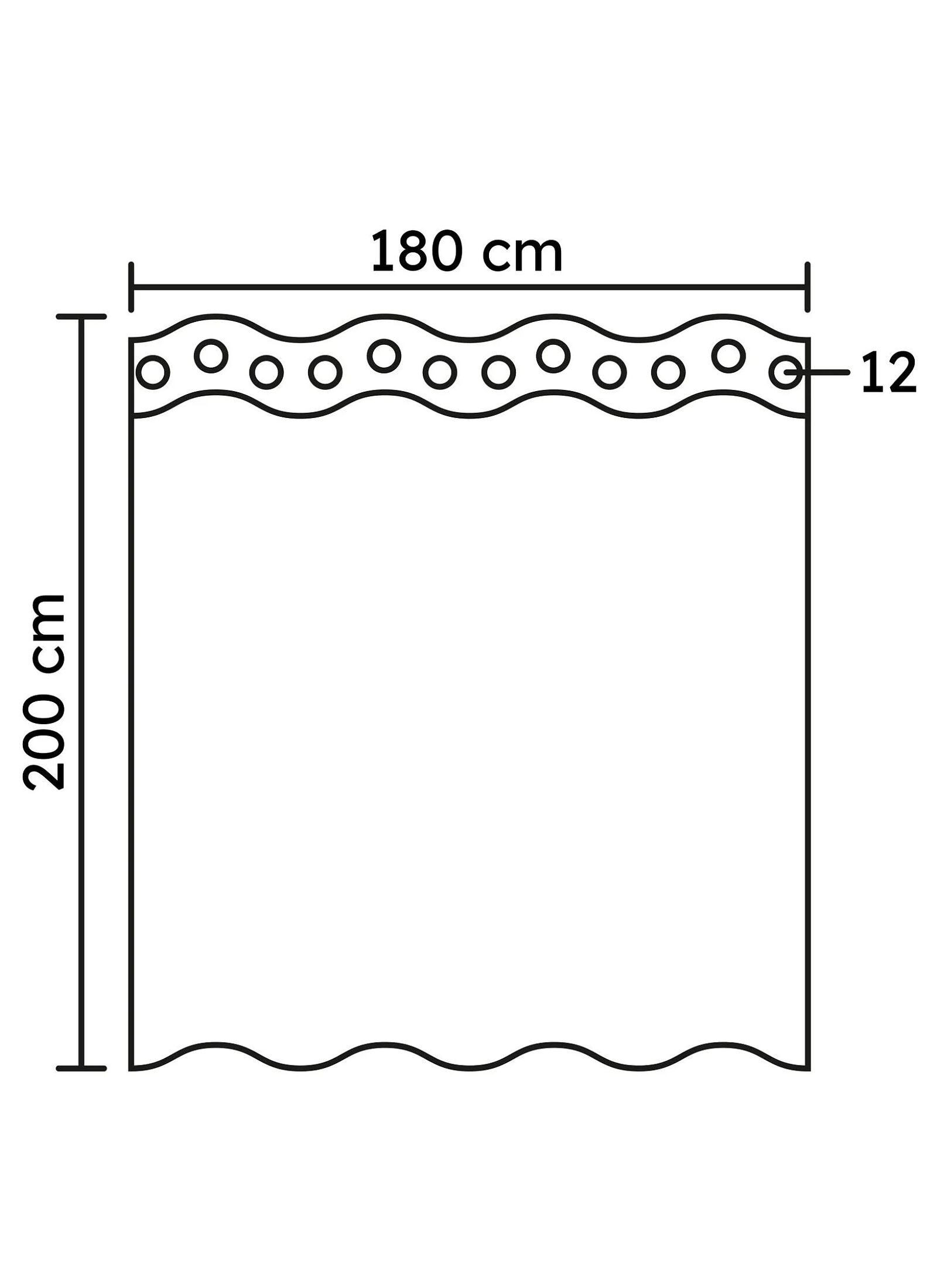 SHOWER CURTAIN (180X200) ALHAMBRA