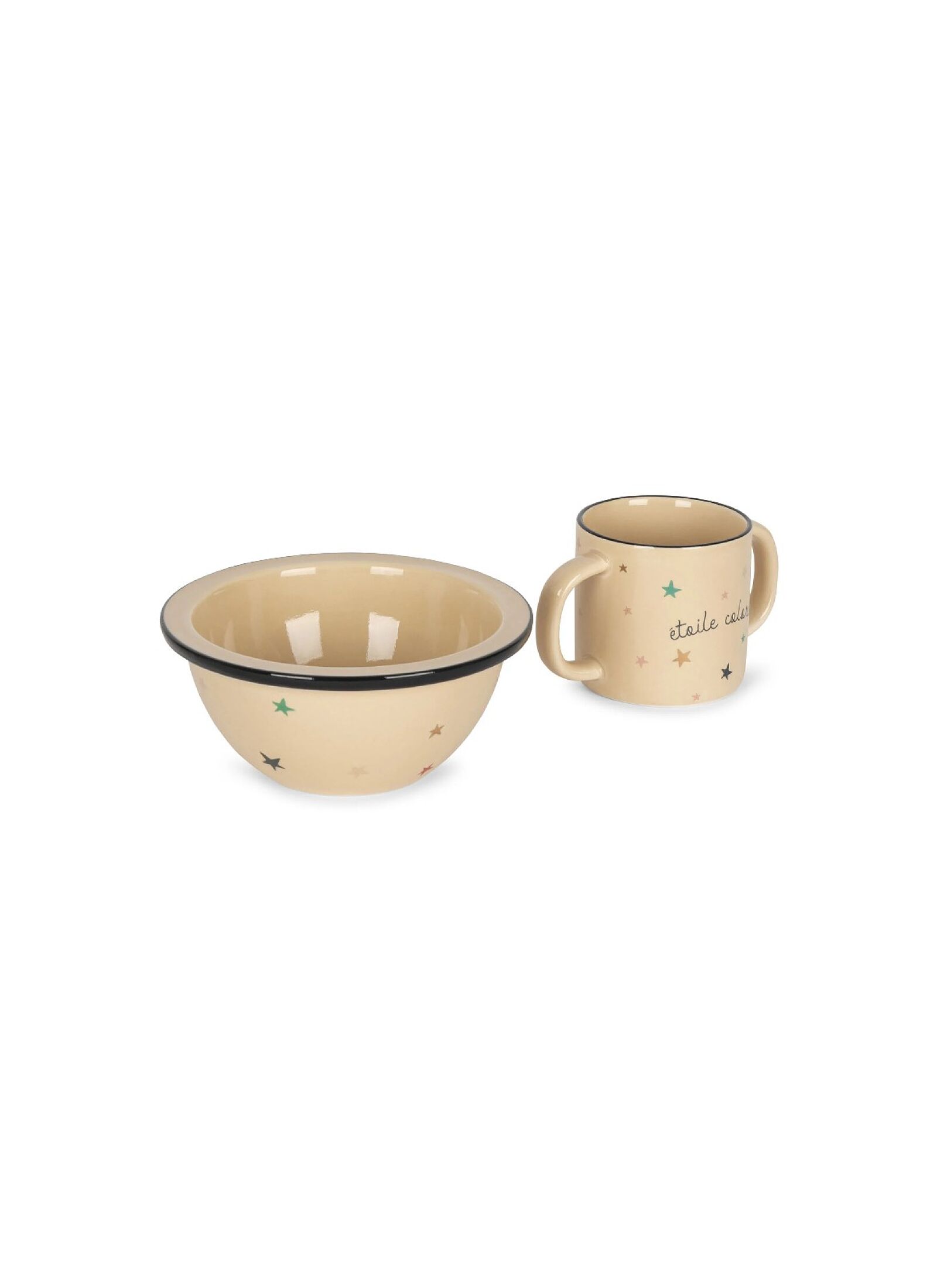 CERAMIC BOWL &AMP; CUP ETOILE COLOREE