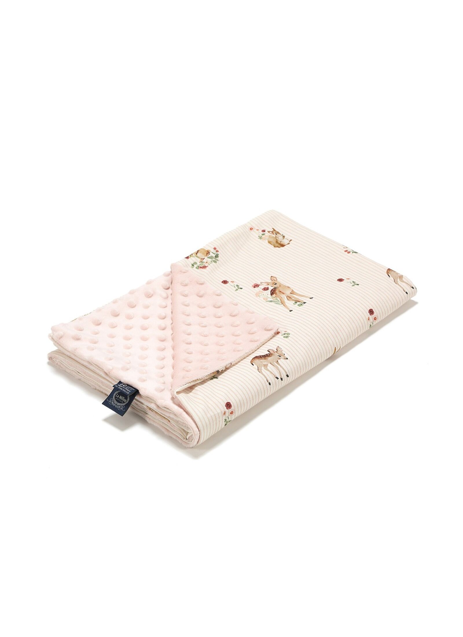 CRADDLE BLANKET (80X100) BAMBILAND POWDER PINK