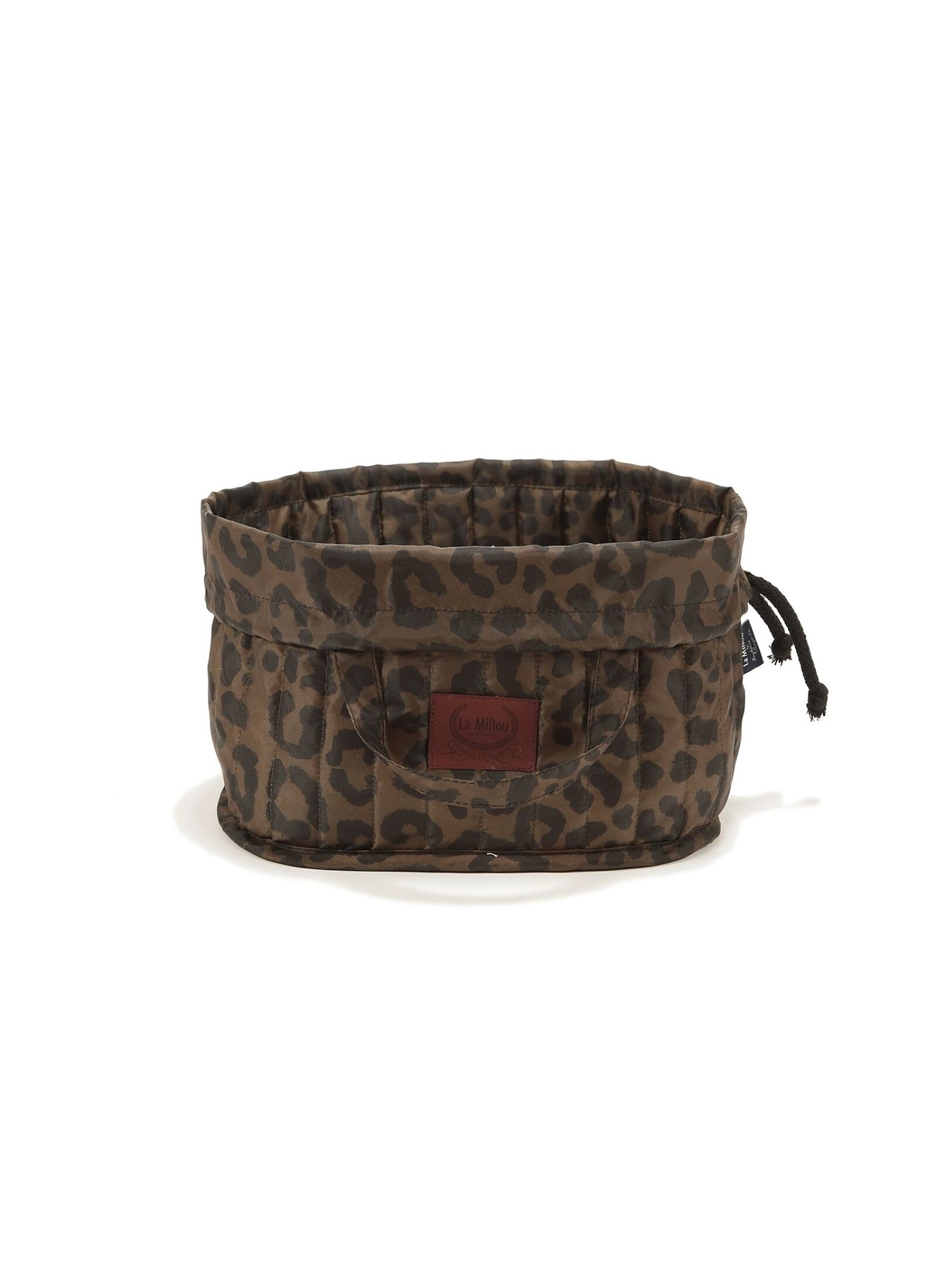 STORAGE BASKET MOLLET LEOPARD CHOCO