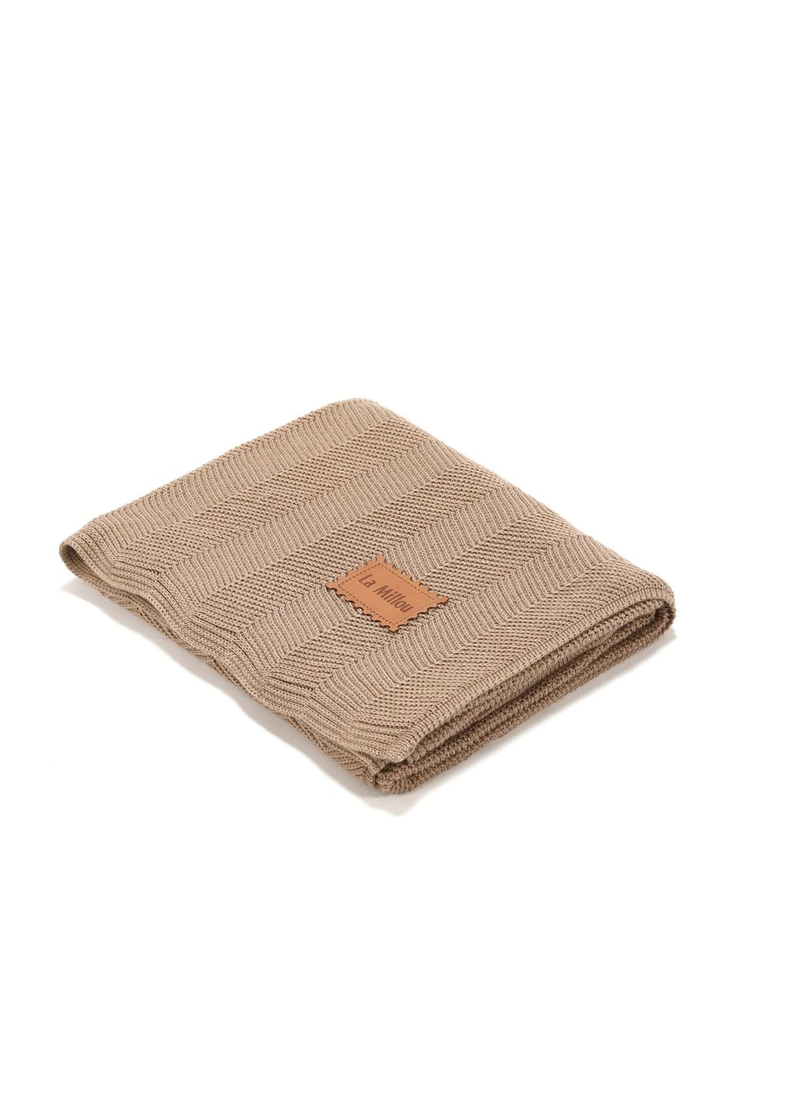 CRADLE BLANKET (80X90) HERRINGBONE BAMBOO CREAM