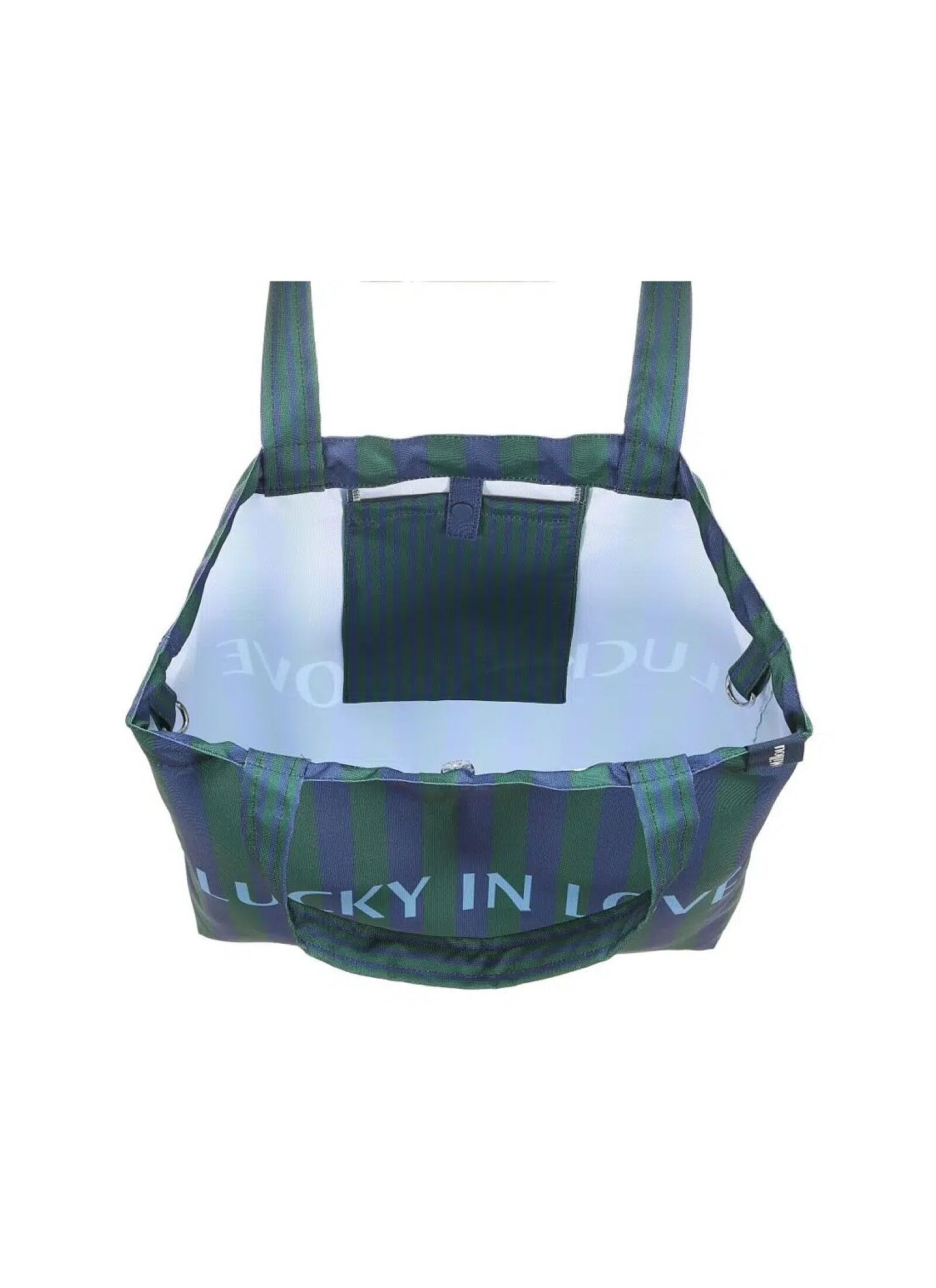 SHOPPER BAG STRIPES GREEN