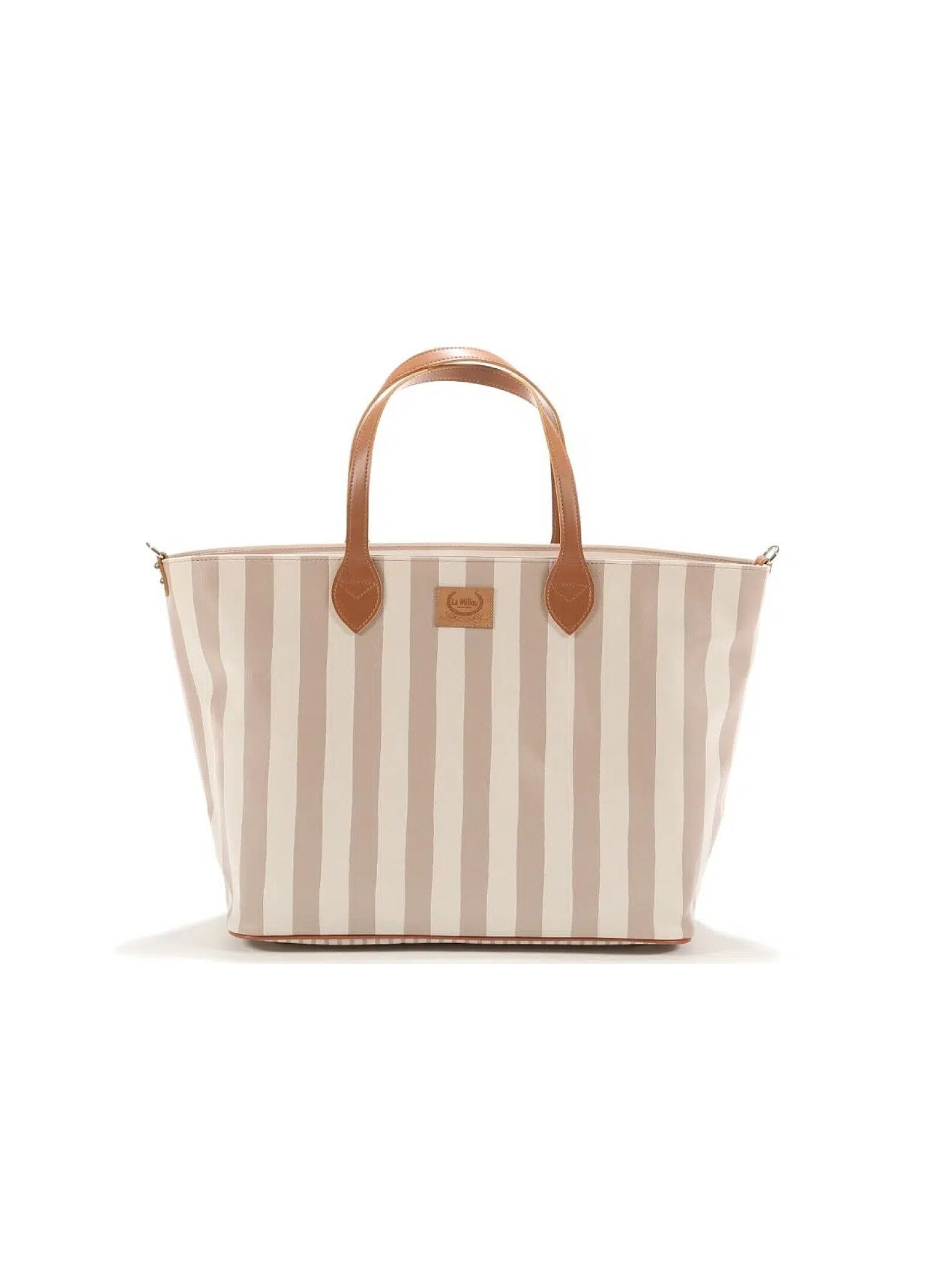 MOMMY'S LARGE BAG STRIPES BEIGE